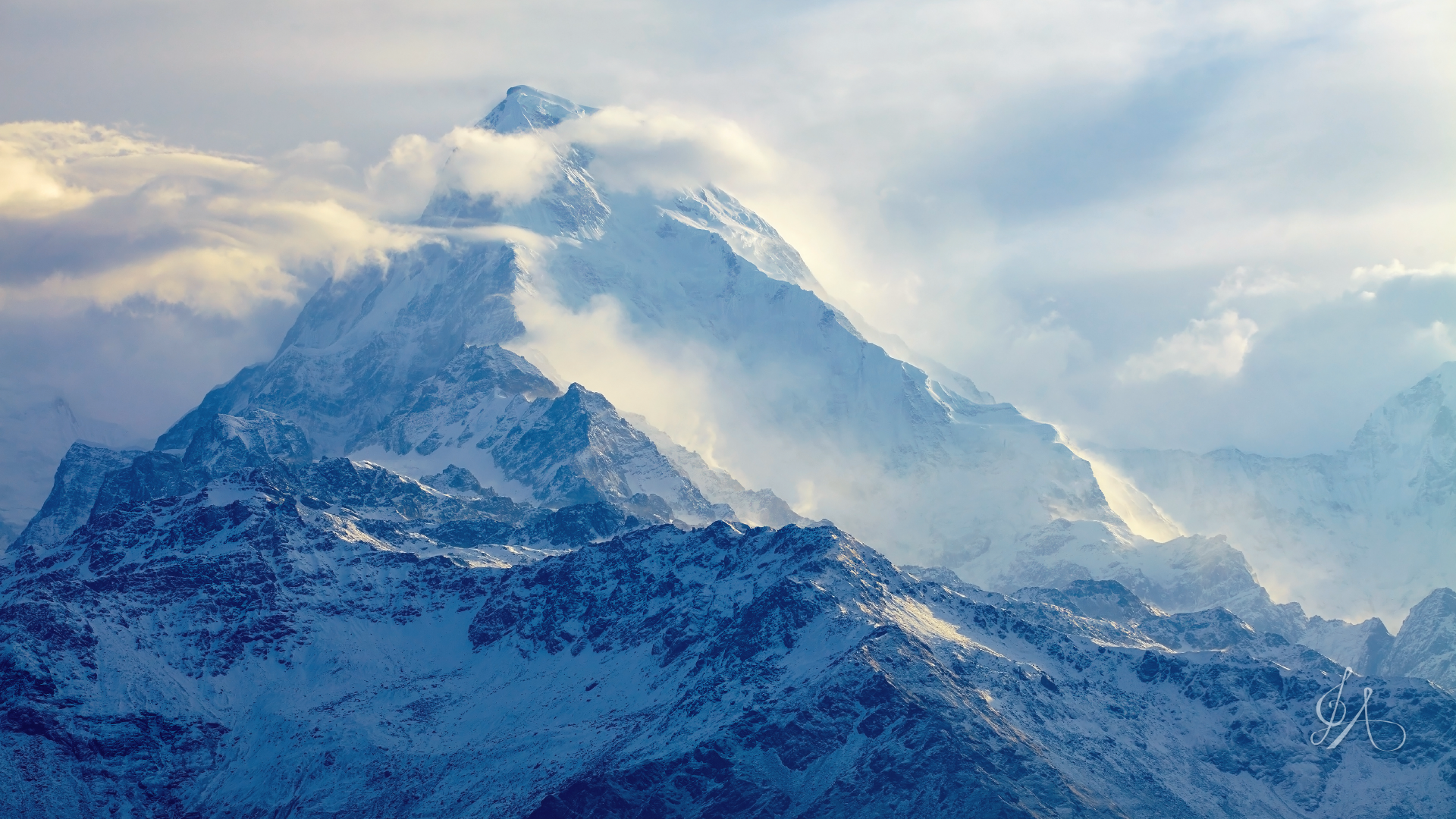 Photography Mountains Snow Landscape Mount Everest Clouds 1920x1080