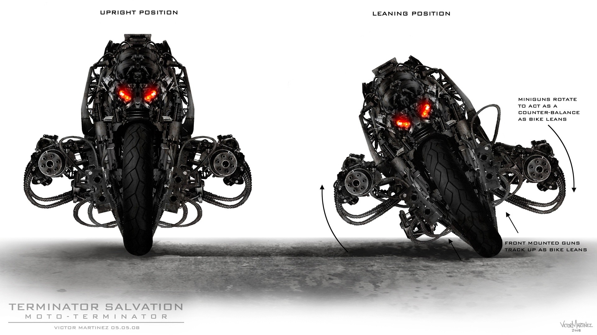 Terminator Salvation Motorcycle M134 Minigun 1920x1080