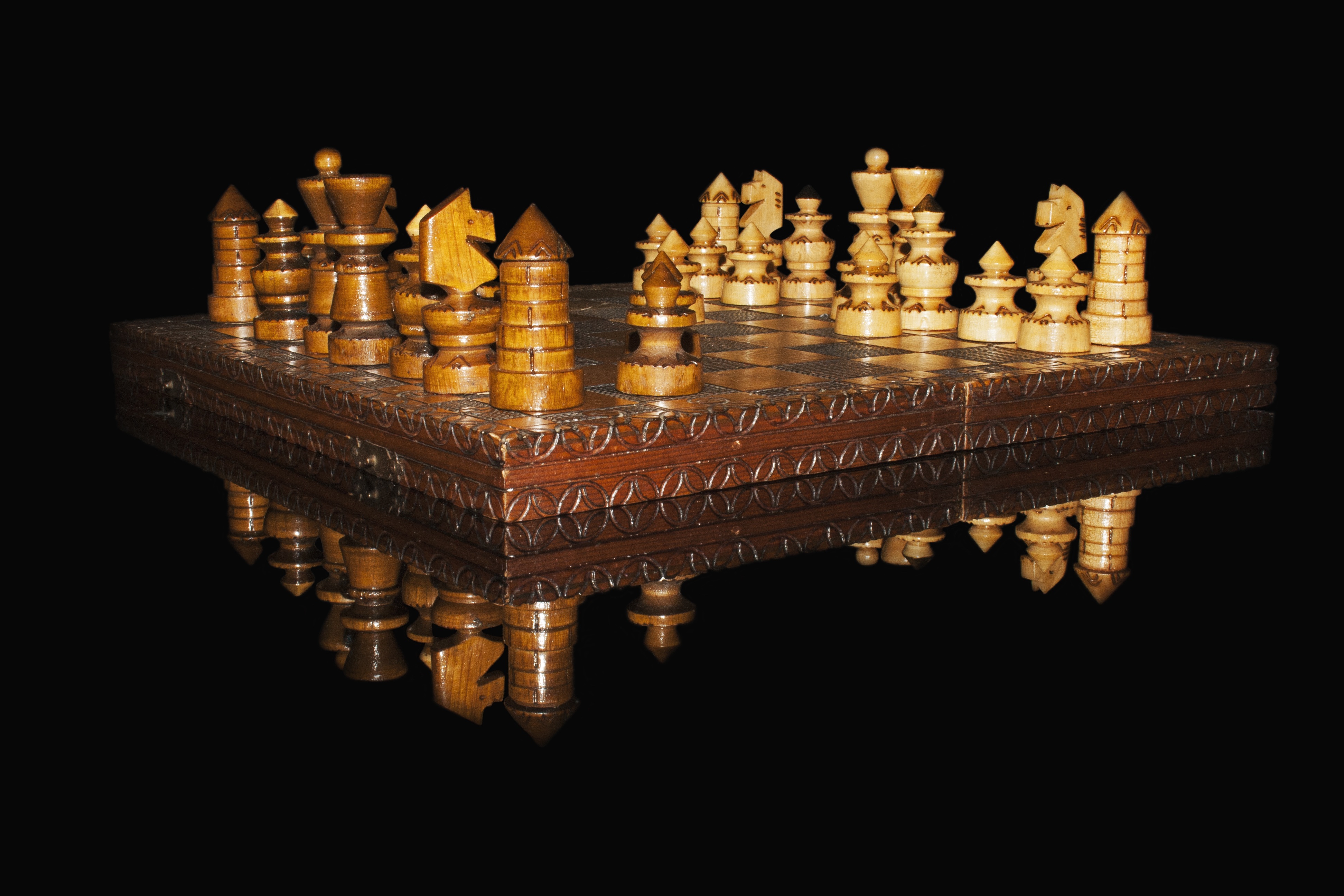 Chess Chess Board Reflection 3888x2592