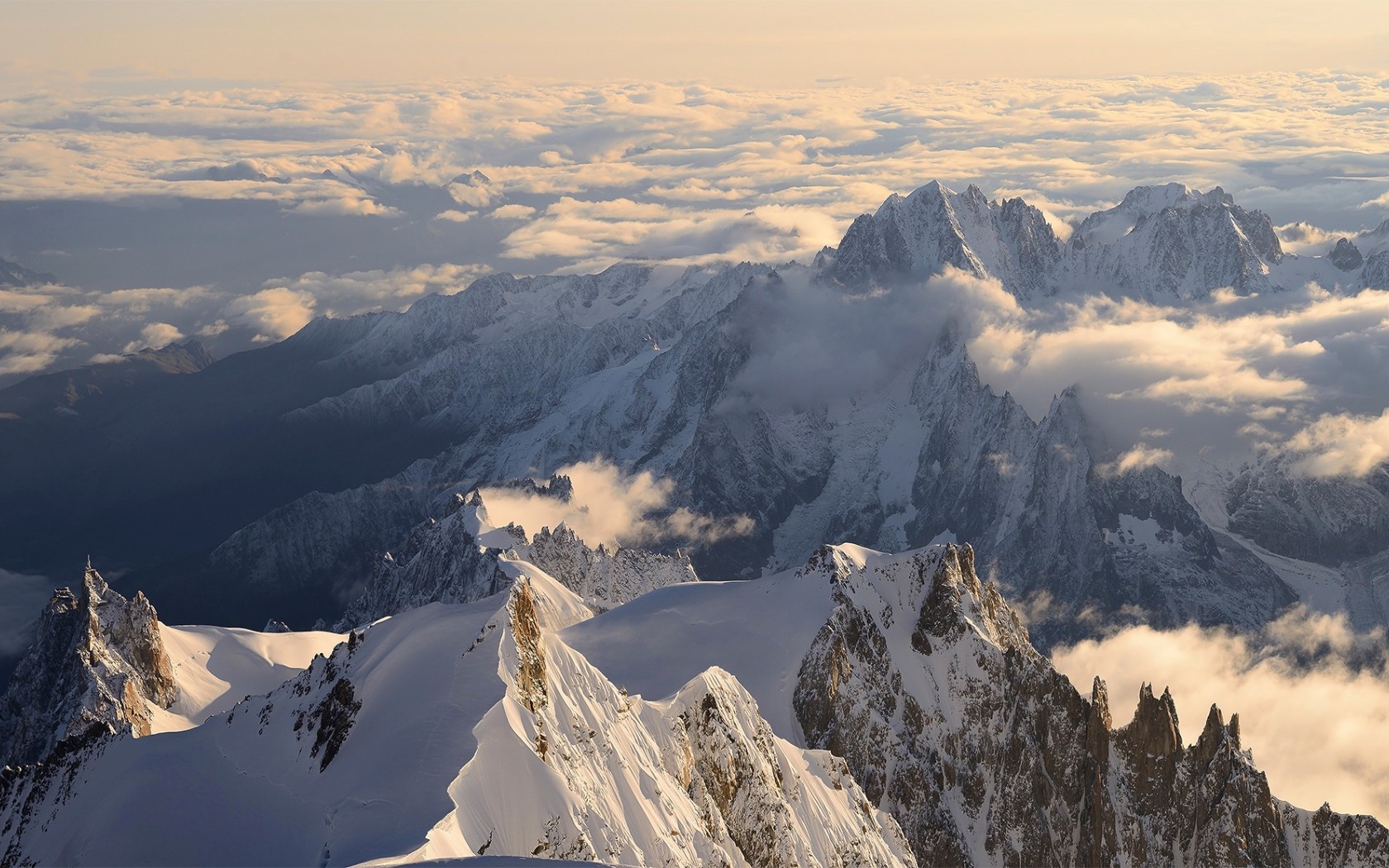 Mountains Snow Winter Mont Blanc 1680x1050