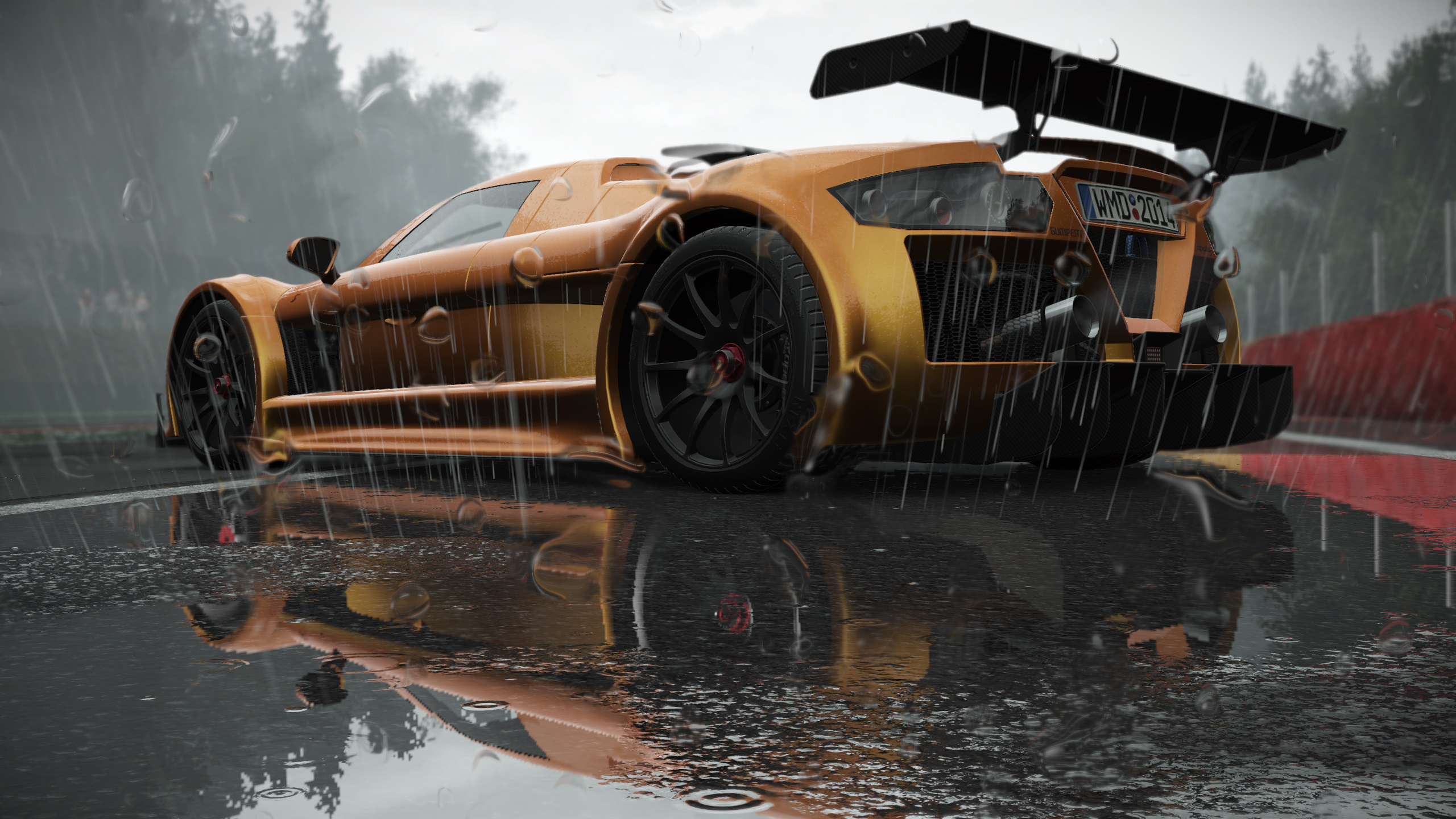 Project Cars Car Racing Gumpert Rain Video Game 2560x1440