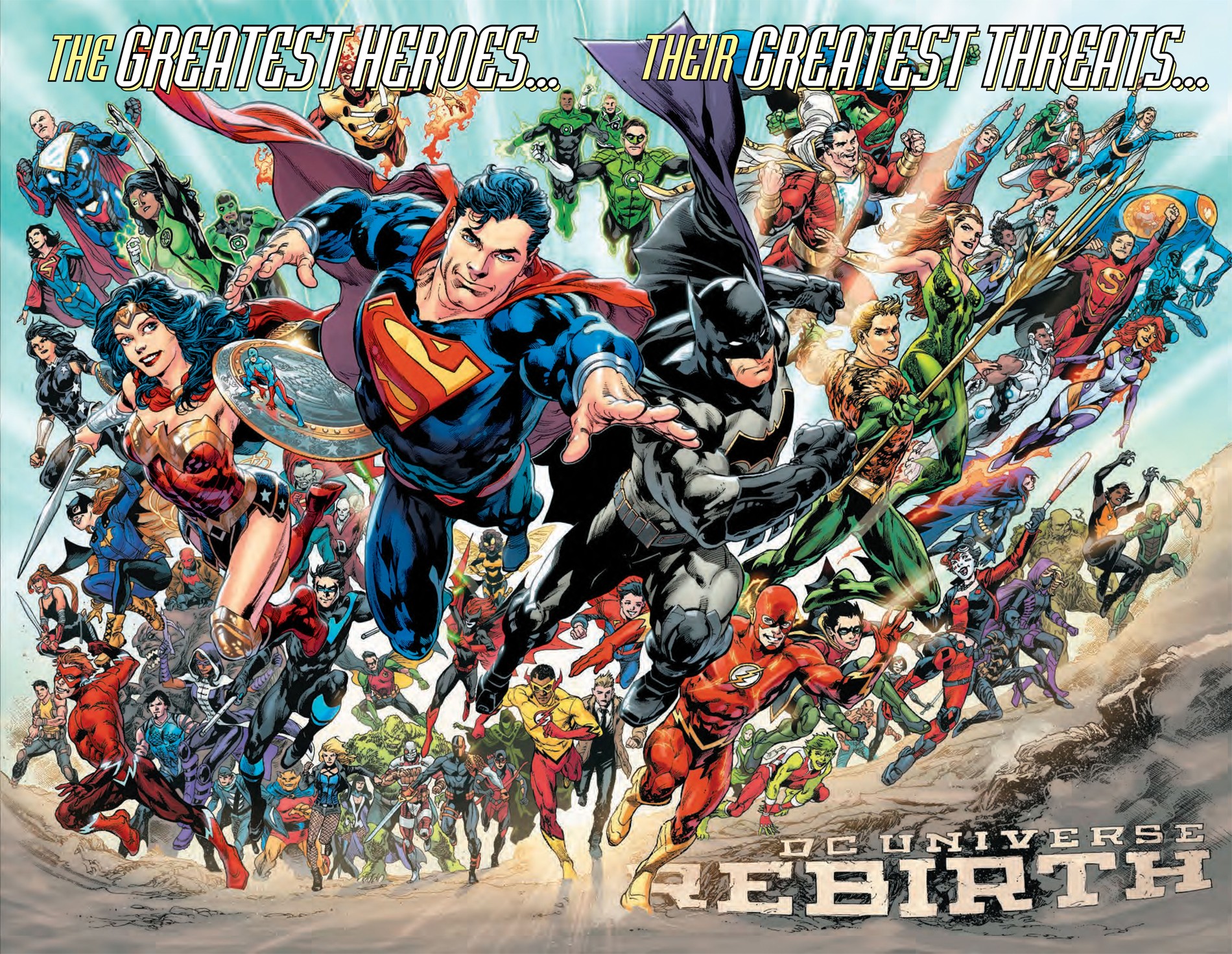 DC Comics Superman Batman Wonder Woman Artwork Shazam The Flash 1900x1471