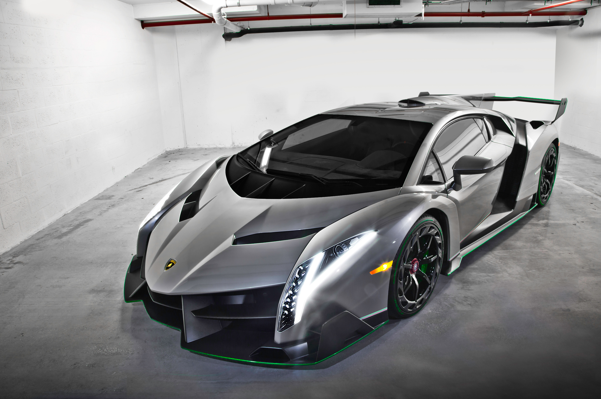 Lamborghini Veneno Lamborghini Silver Car Car Vehicle Sport Car Supercar 2048x1360