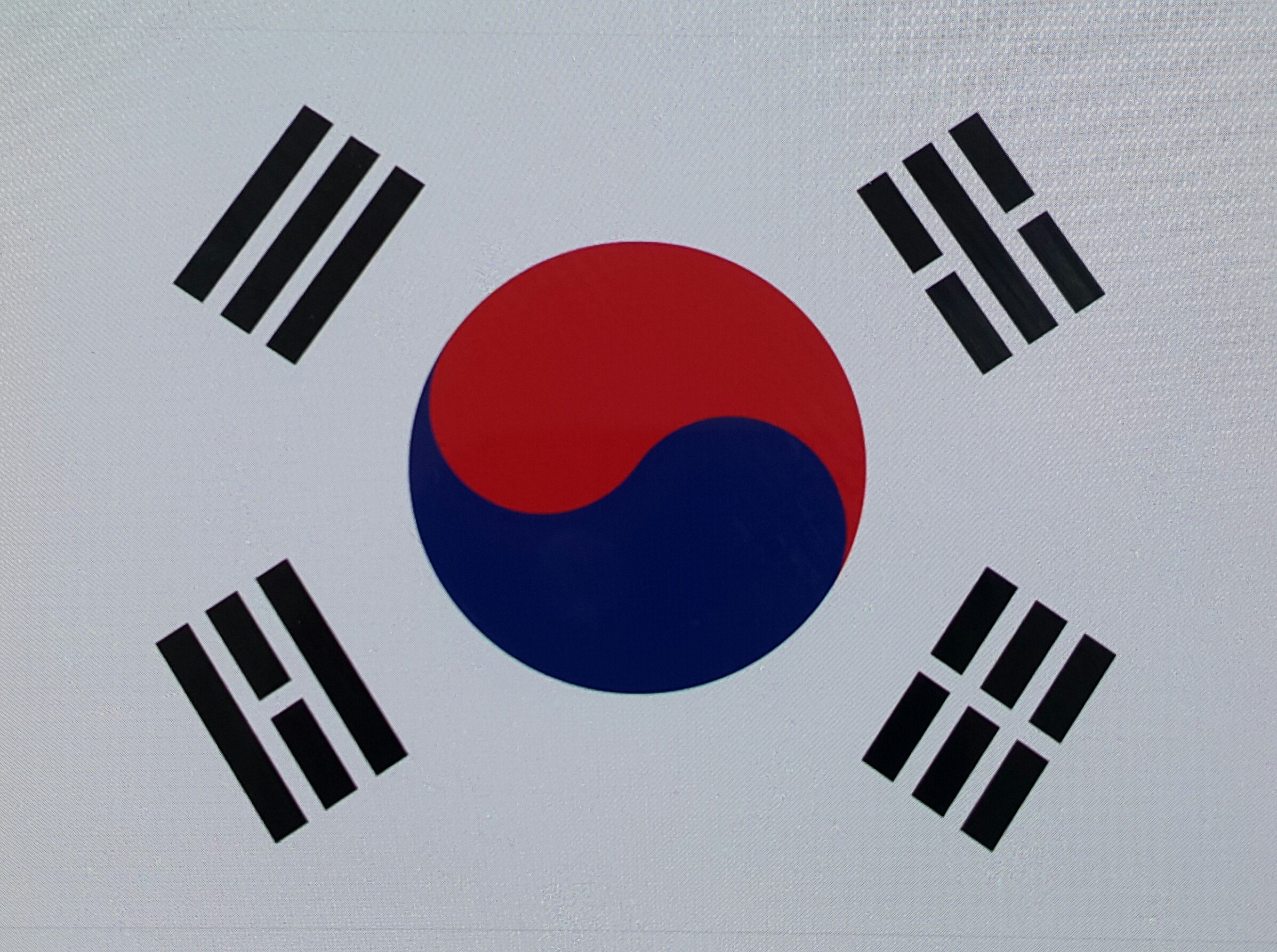 South Korea Flag Asian Korean Taegeukgi 2395x1786
