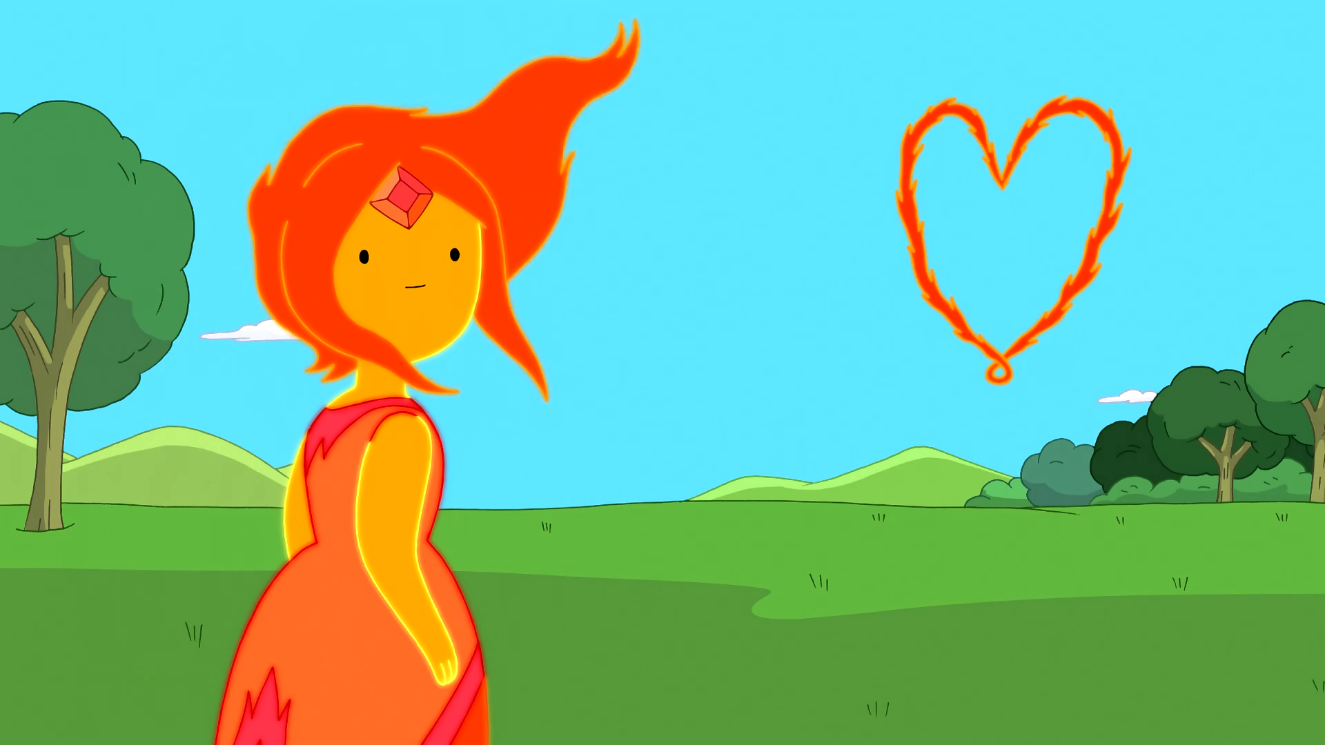 Adventure Time Children Artwork Heart Flame Princess 1920x1080