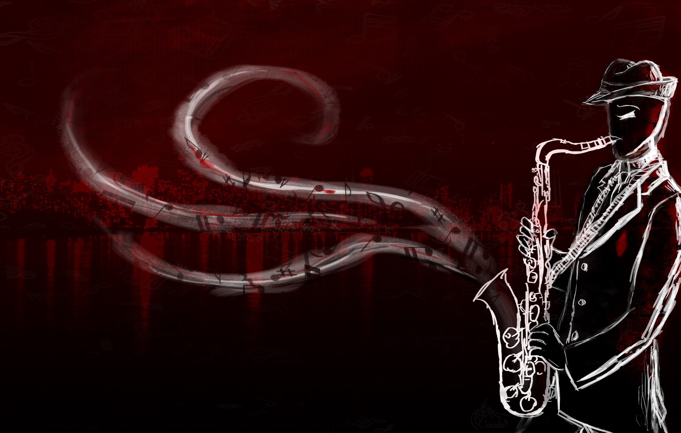 Homestuck Music Digital Art Saxophones 2362x1500