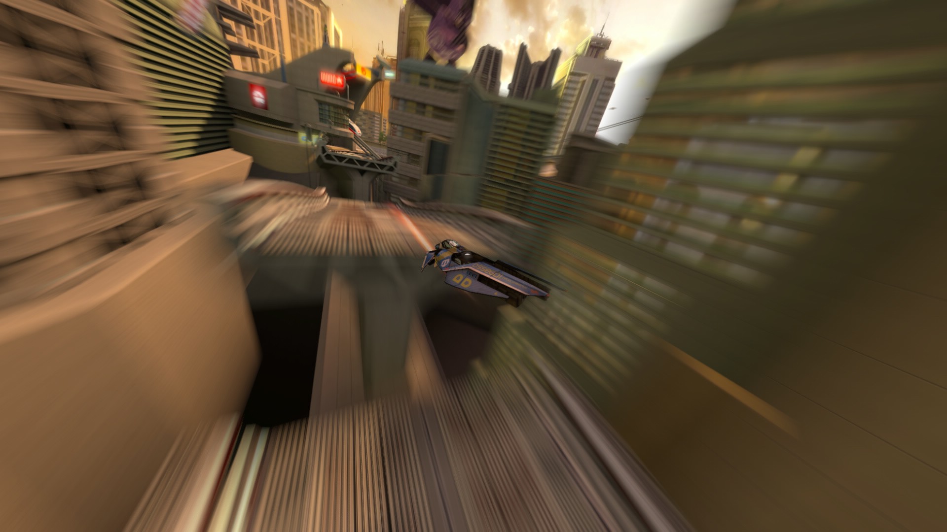 Video Games Wipeout Wipeout HD Blurred Racing Science Fiction City 1920x1080