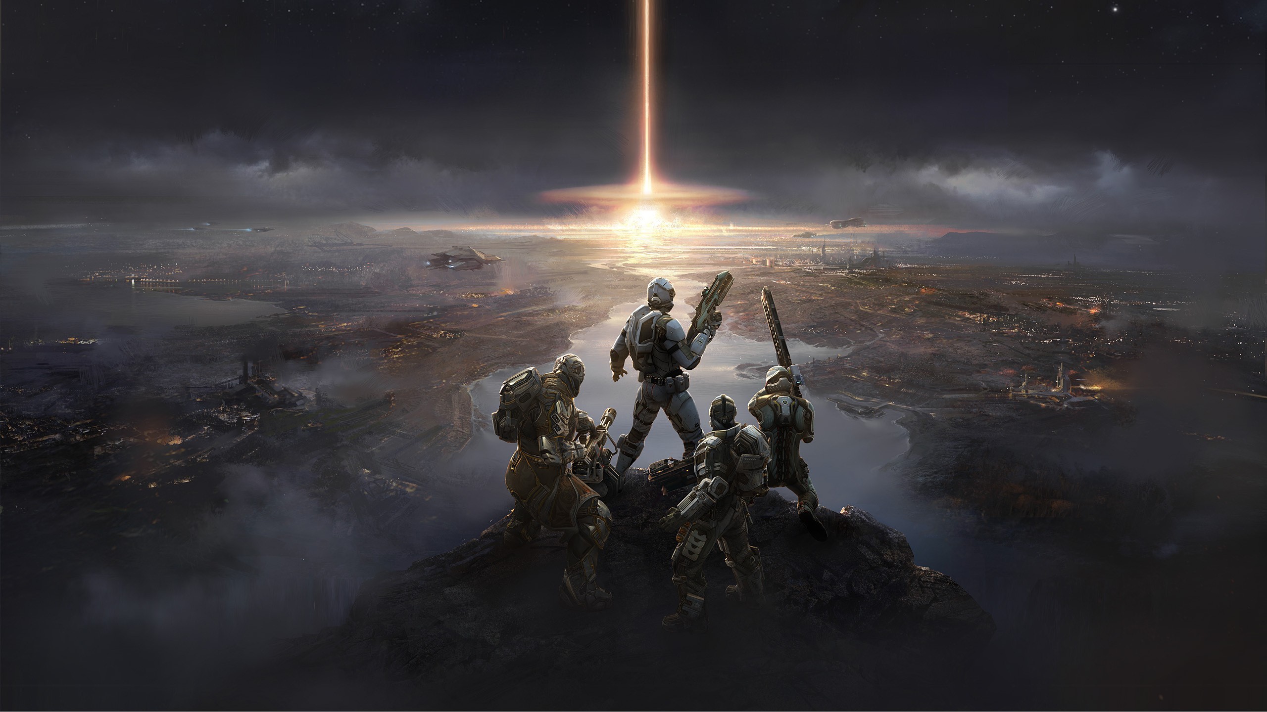EVE Online Dust 514 PC Gaming Sky Science Fiction 2560x1440