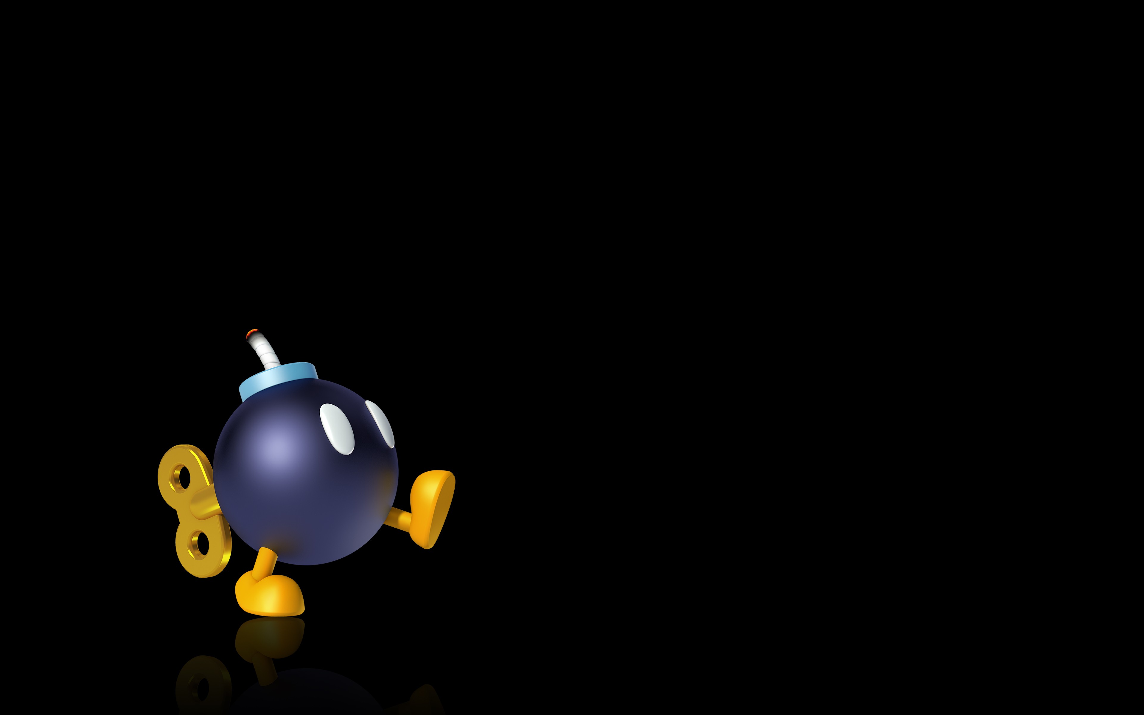 Mario Bros Bob Omb Simple Background Video Games 3840x2400