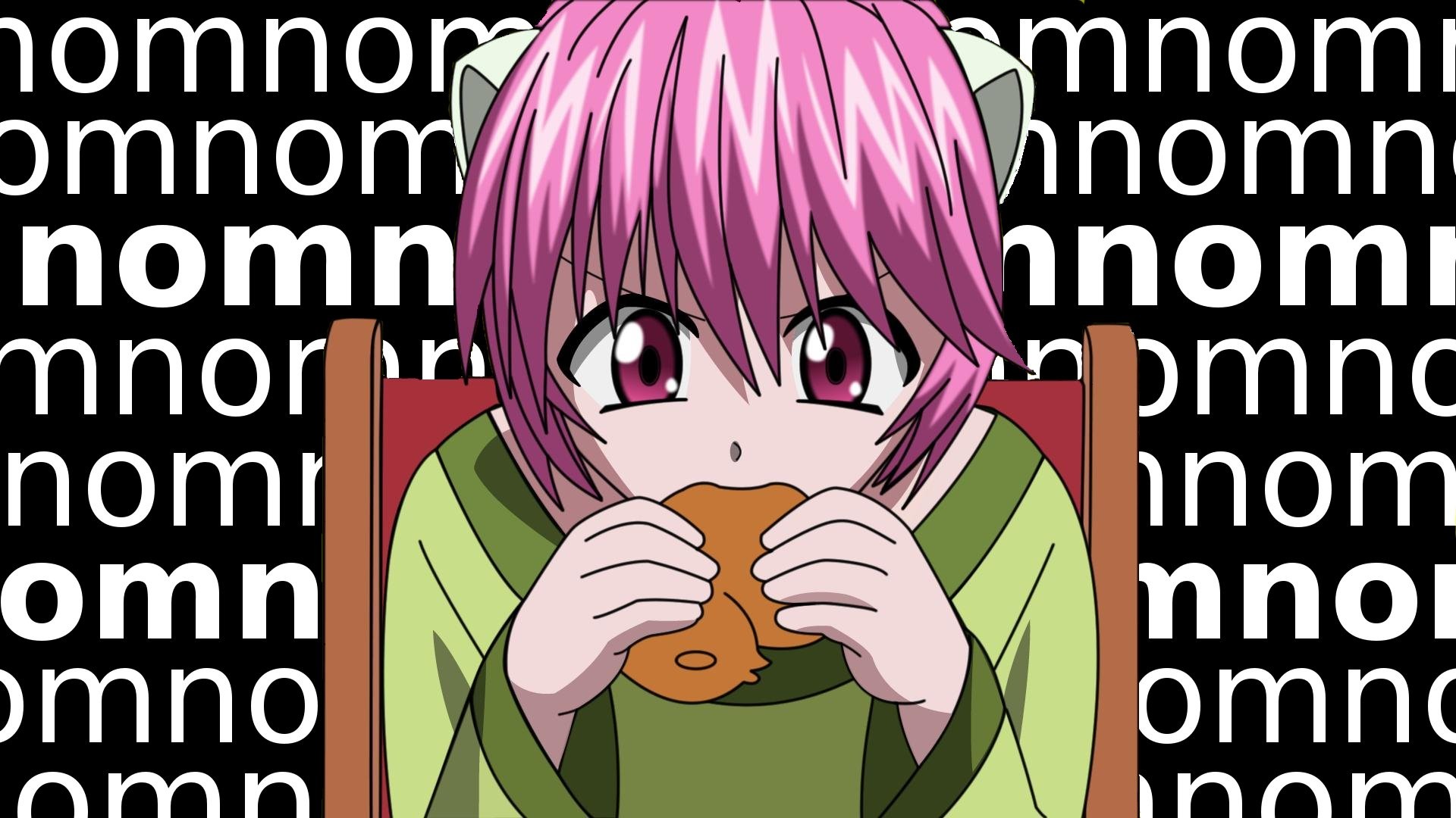 Elfen Lied Anime Girls Nyu Anime Girls Eating 1920x1080