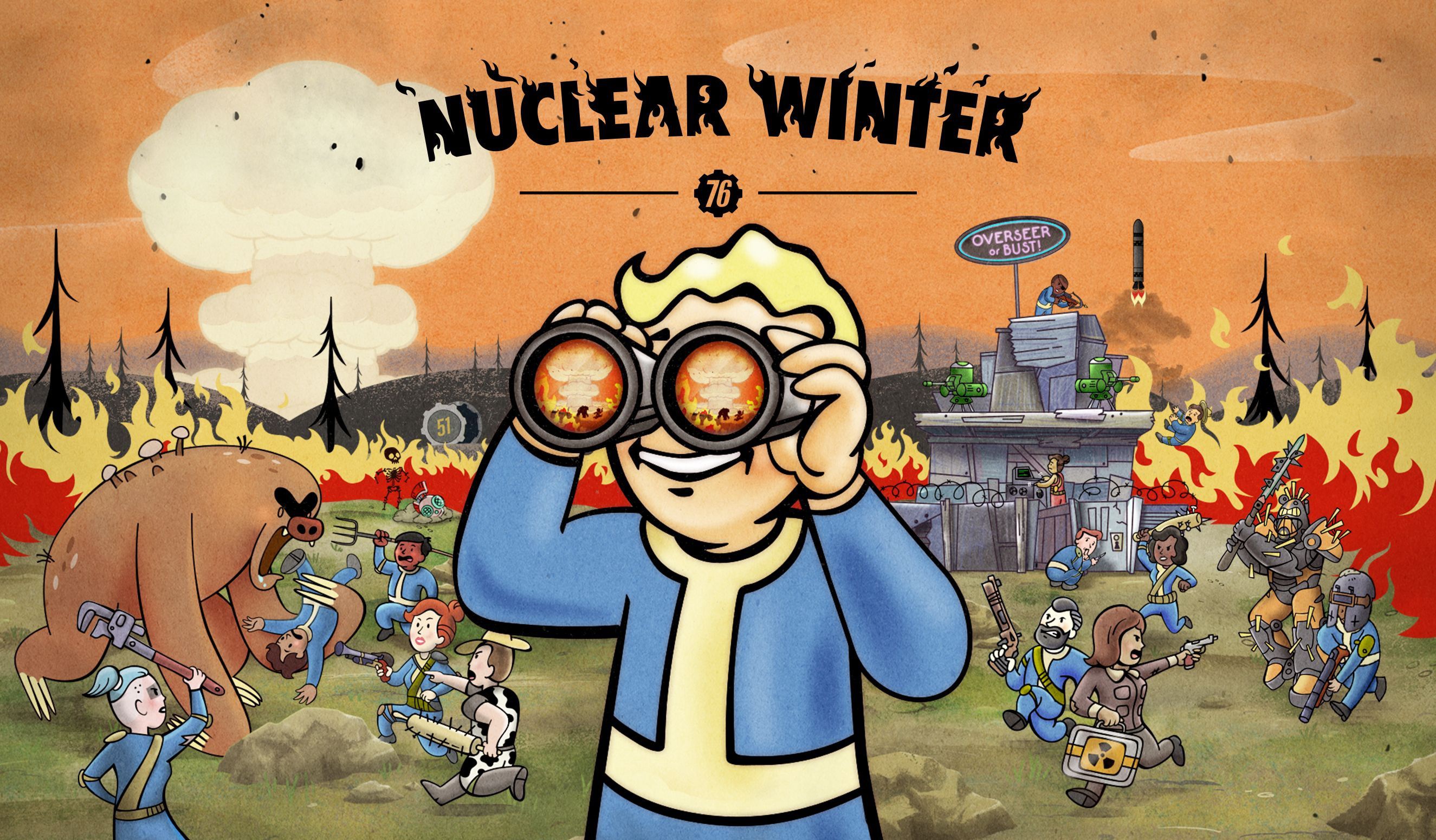 Fallout 76 Video Games Video Game Art Humor 2650x1550