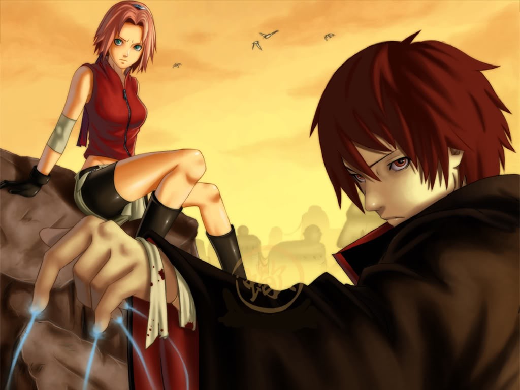 Sasori Haruno Sakura Anime Boys Anime Girls 1024x768