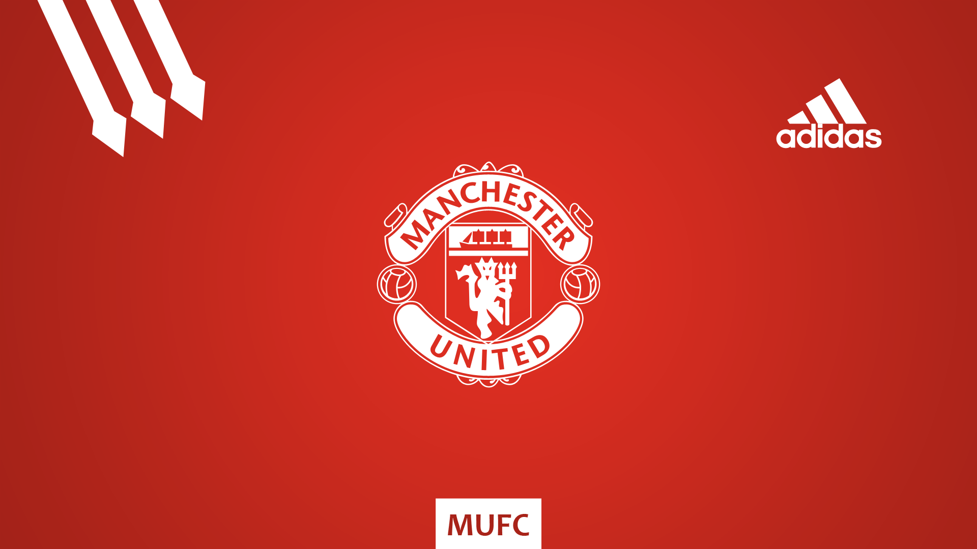 Manchester United Manchester Football Logo Simple Background Red Devil Adidas 1920x1080