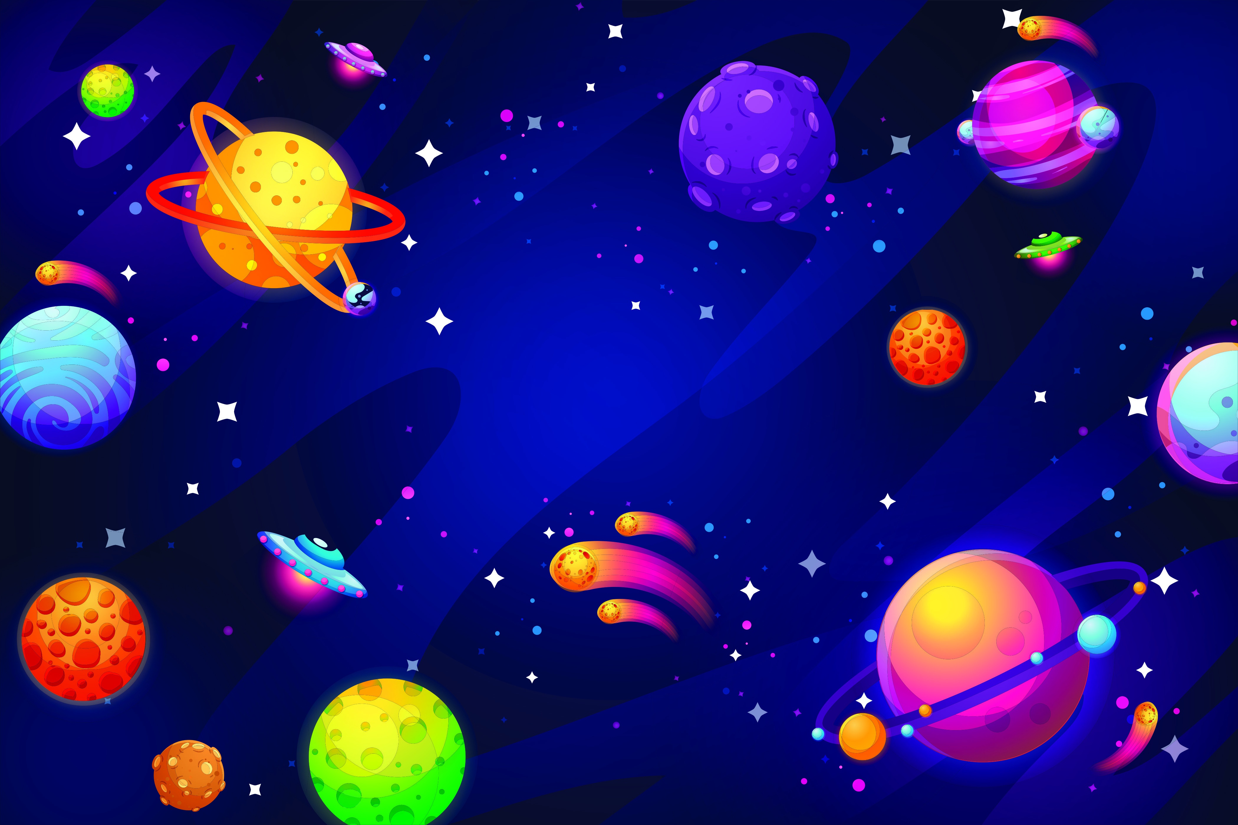 Digital Digital Art Artwork Science Fiction Colorful Space Planet UFO UFOs Spaceship Spacescapes Sta 4200x2800
