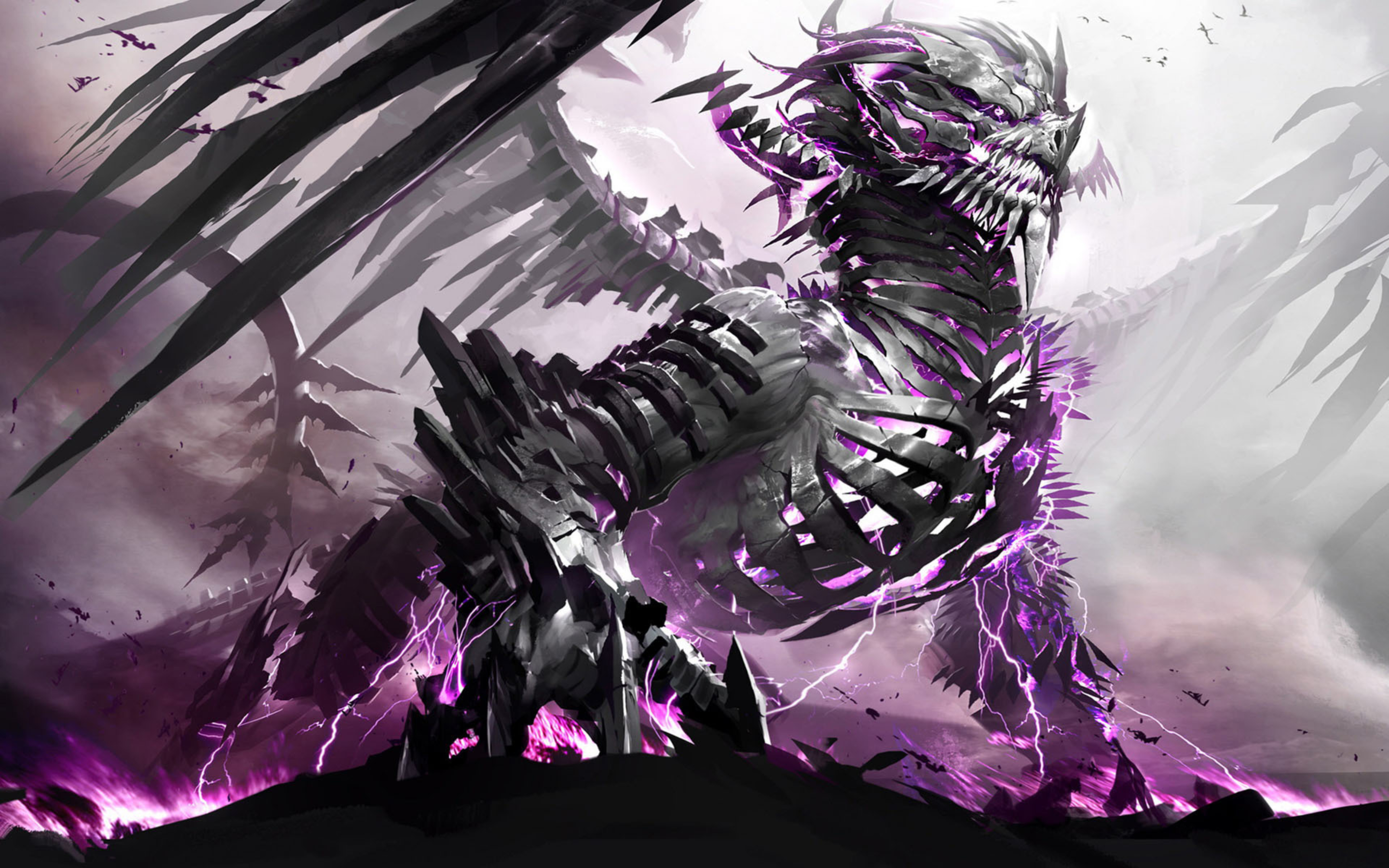 Dragon Dragon Wings Digital Low Angle Guild Wars 2 PC Gaming Creature 2880x1800