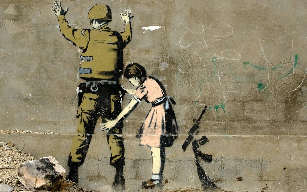 Soldier Artwork Children Banksy 1280x800