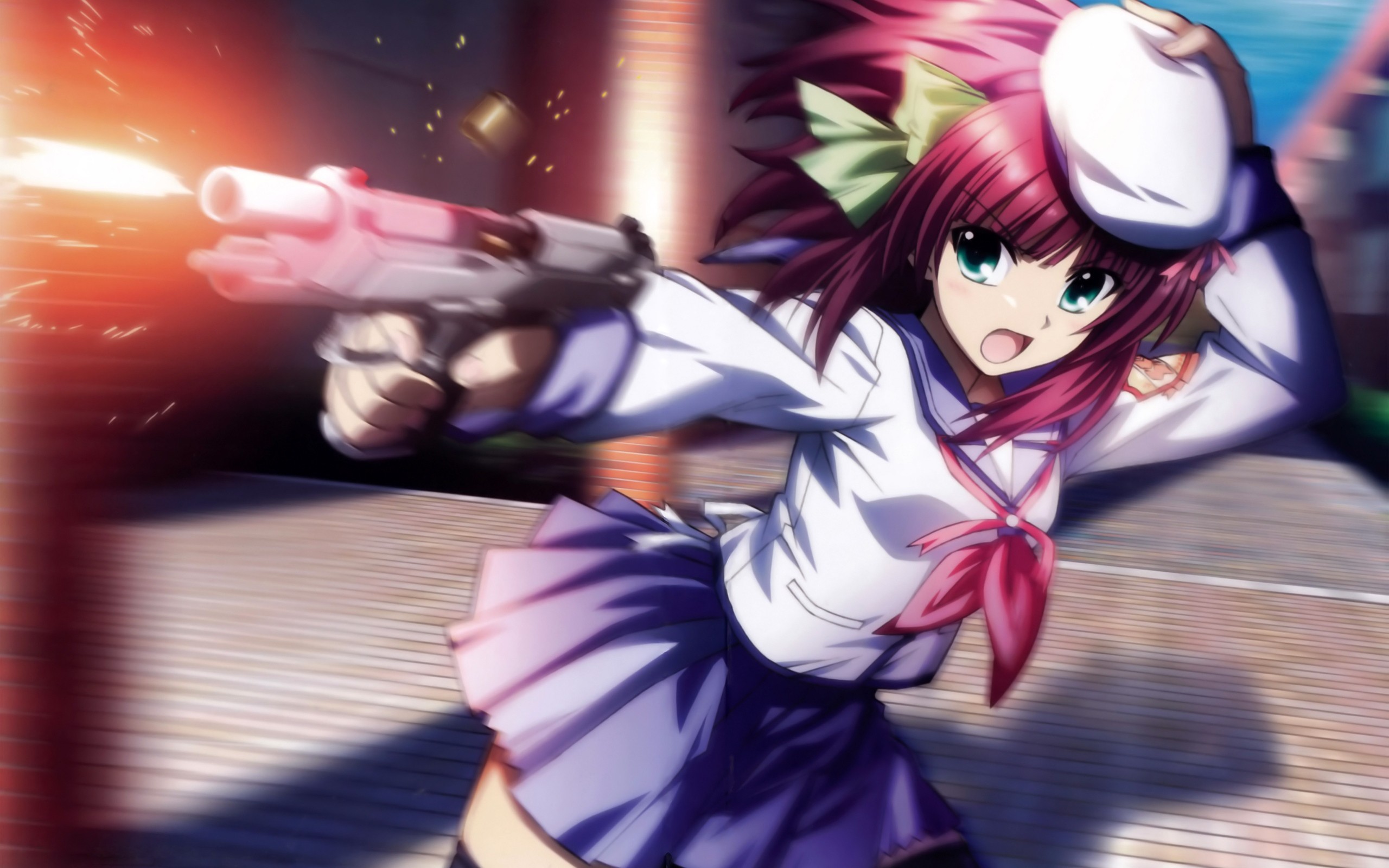 Anime Anime Girls Angel Beats Gun Nakamura Yuri 2560x1600