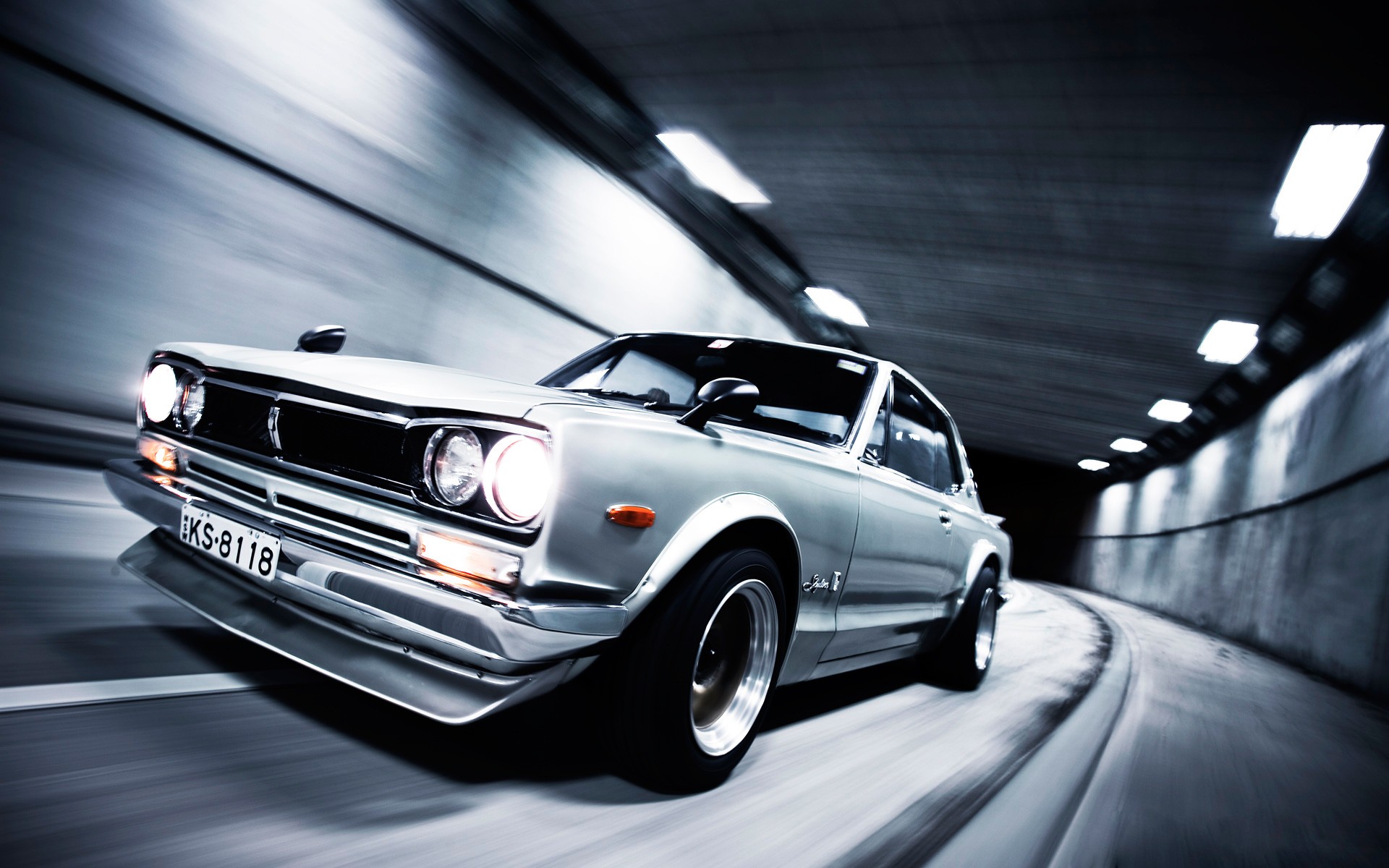 Photography Car Tunnel Urban Datsun Skyline Nissan Skyline C10 1920x1200