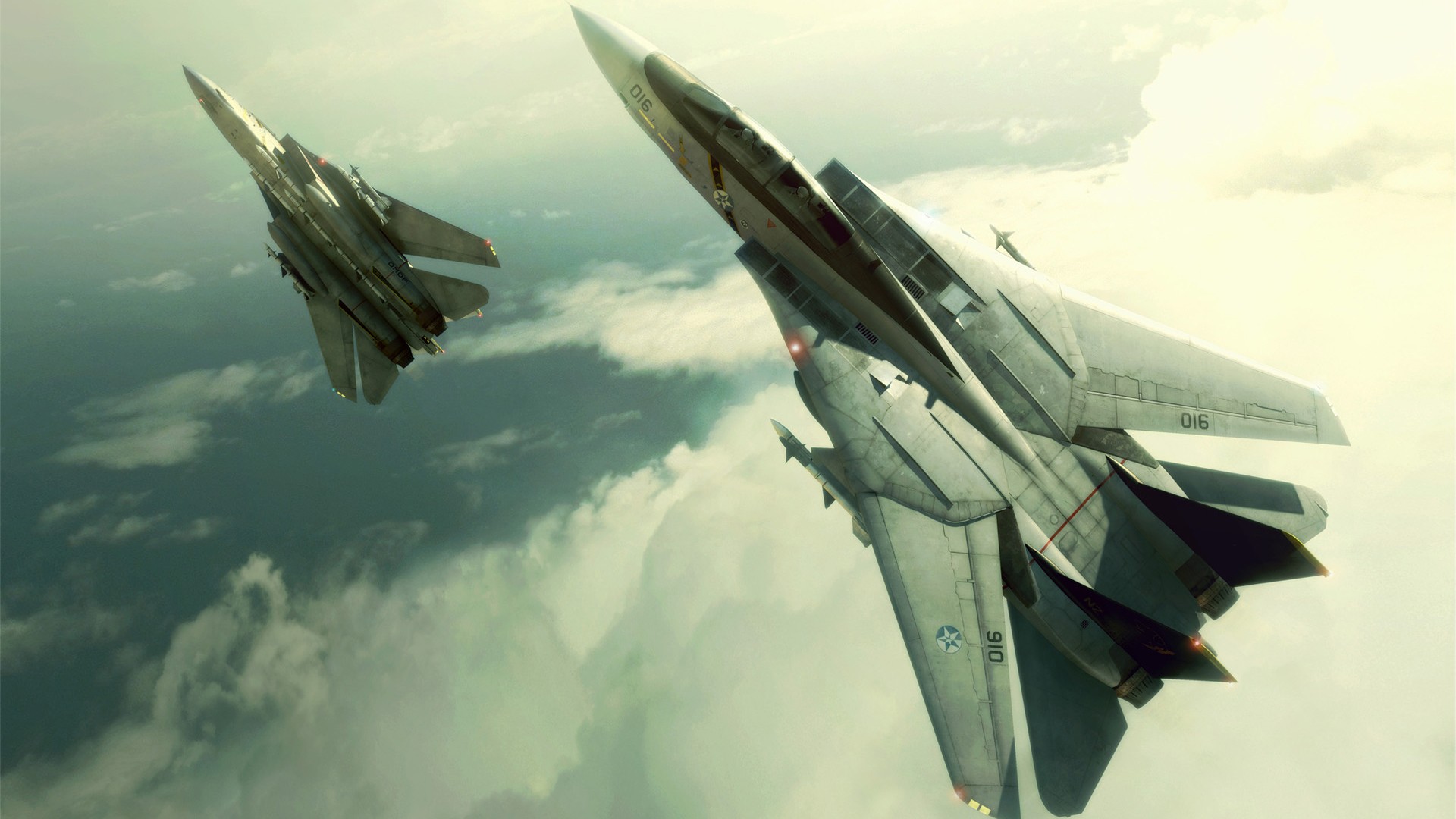 CGi Video Games Airplane Aircraft F 14 Tomcat Ace Combat Vehicle Military Aircraft Numbers 1920x1080