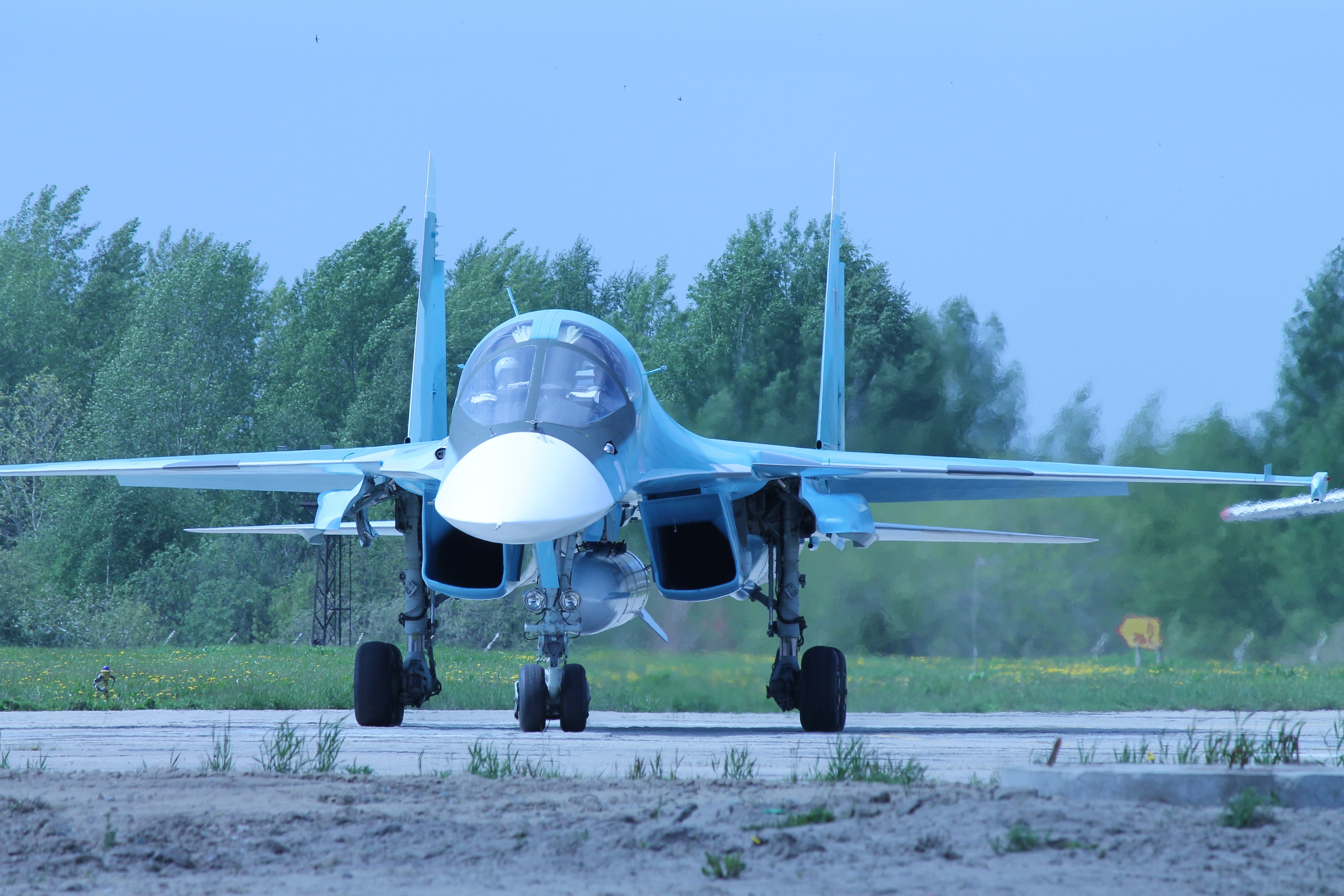 Jet Fighter Aircraft Warplane Sukhoi Su 34 4272x2848