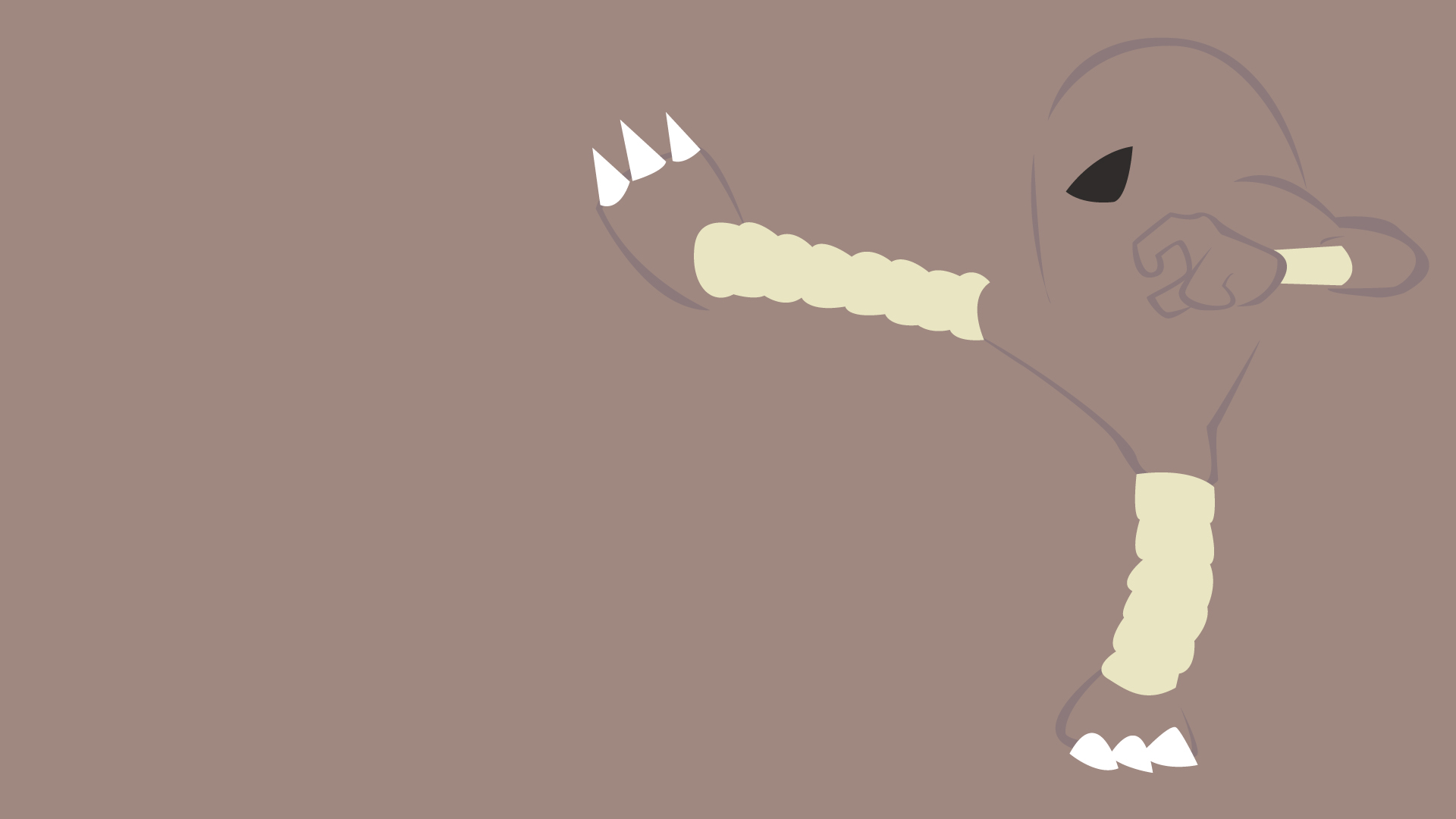 Hitmonlee Pokemon Minimalist 1920x1080