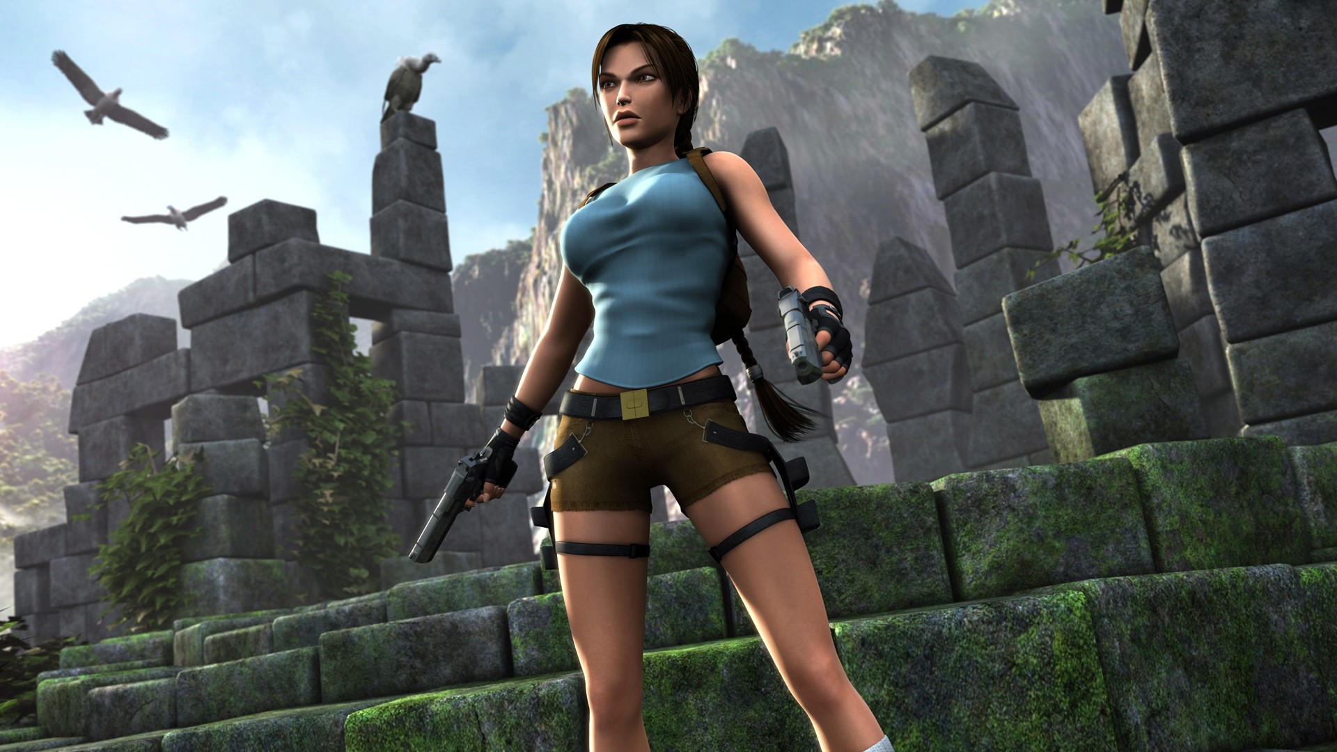 Women Tomb Raider Lara Croft Tomb Raider Legend Tomb Raider Lara Croft Video Games Tomb Raider Anniv 1920x1080