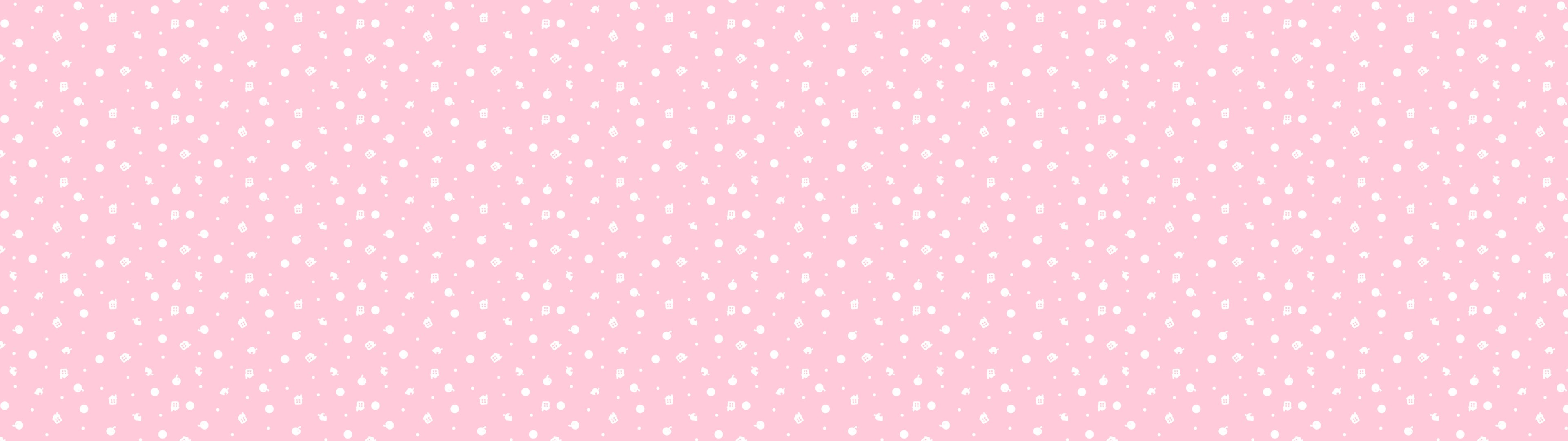 Animal Crossing Animal Crossing New Leaf New Leaf Pattern Logo Minimalism Pink Dual Monitors Light P 3840x1080