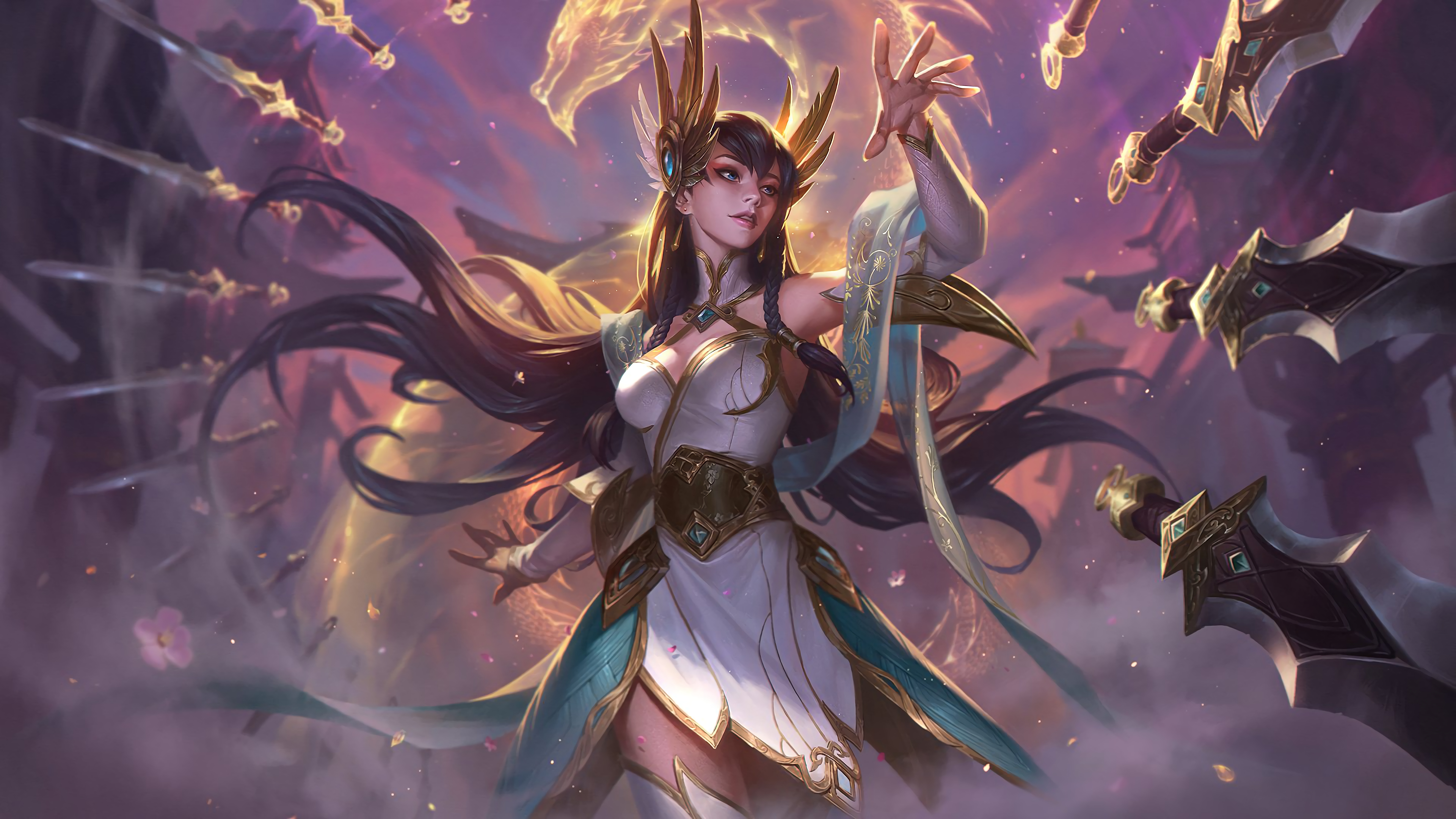 League Of Legends Irelia Fantasy Girl Fantasy Art PC Gaming Chenbo 7680x4320