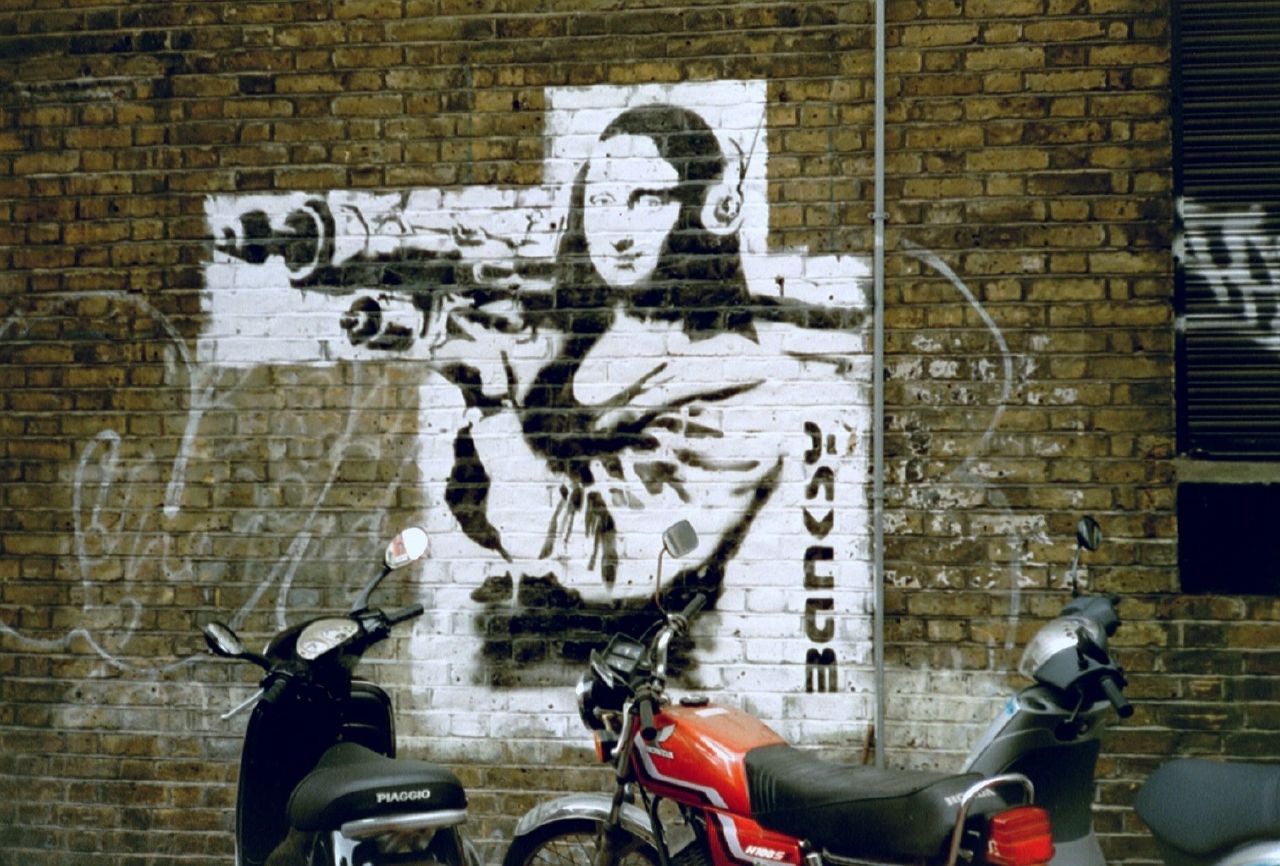 Banksy Graffiti Concrete Grenade Launchers Vehicle Urban Wall Street Art 1280x866
