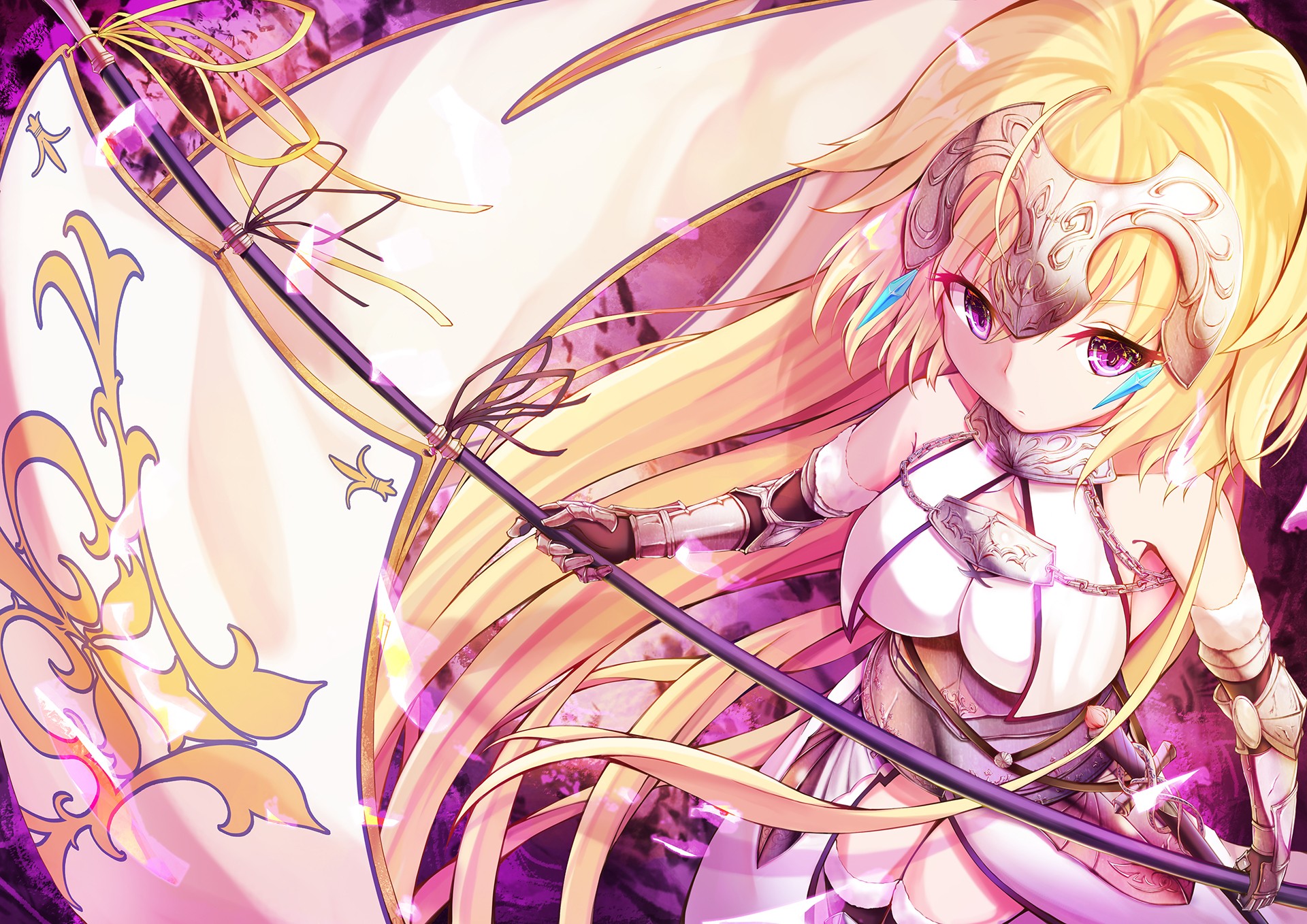 Fate Grand Order Jeanne DArc Fate Grand Order Blonde Purple Eyes 1920x1358