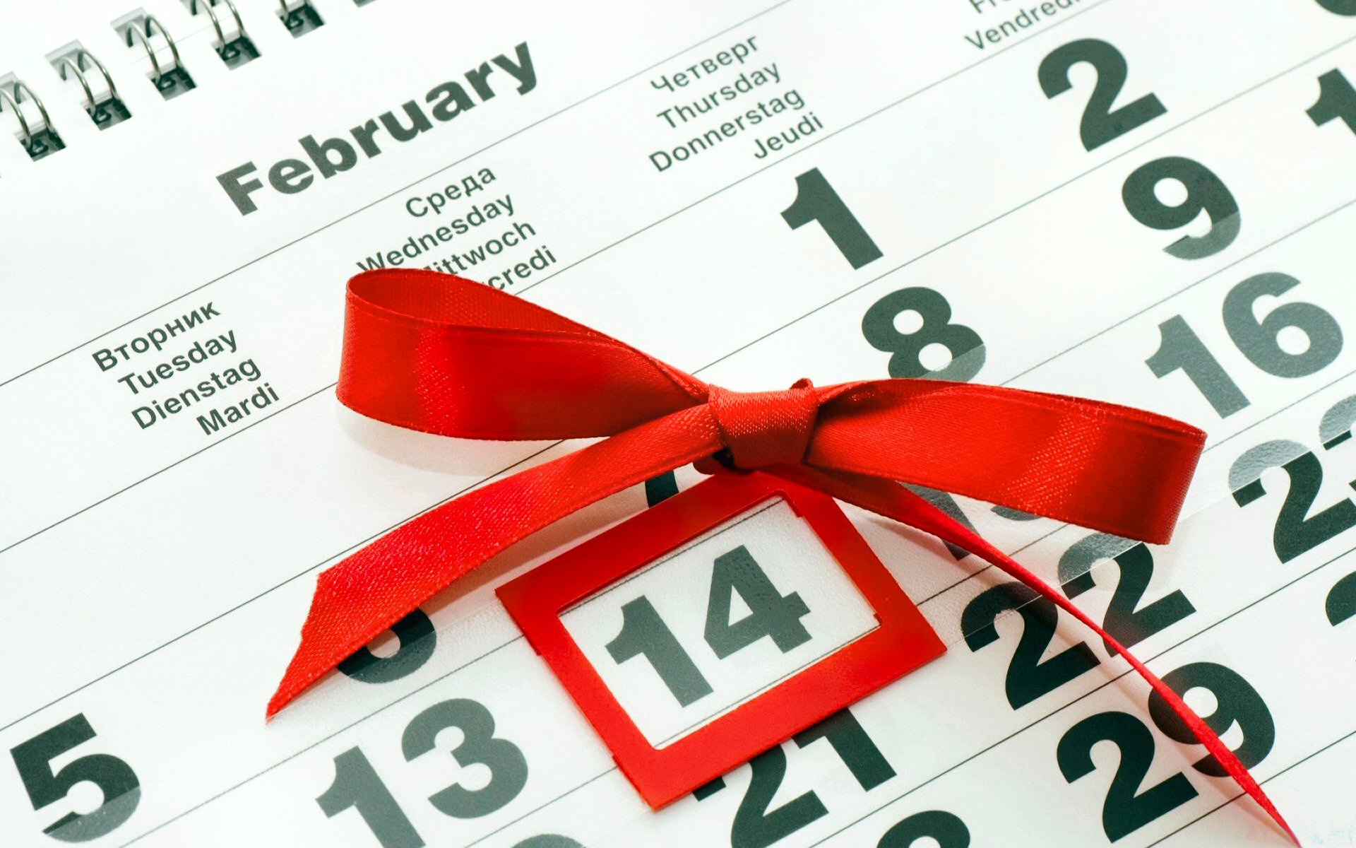 Holiday Valentines Day Calender 1920x1200