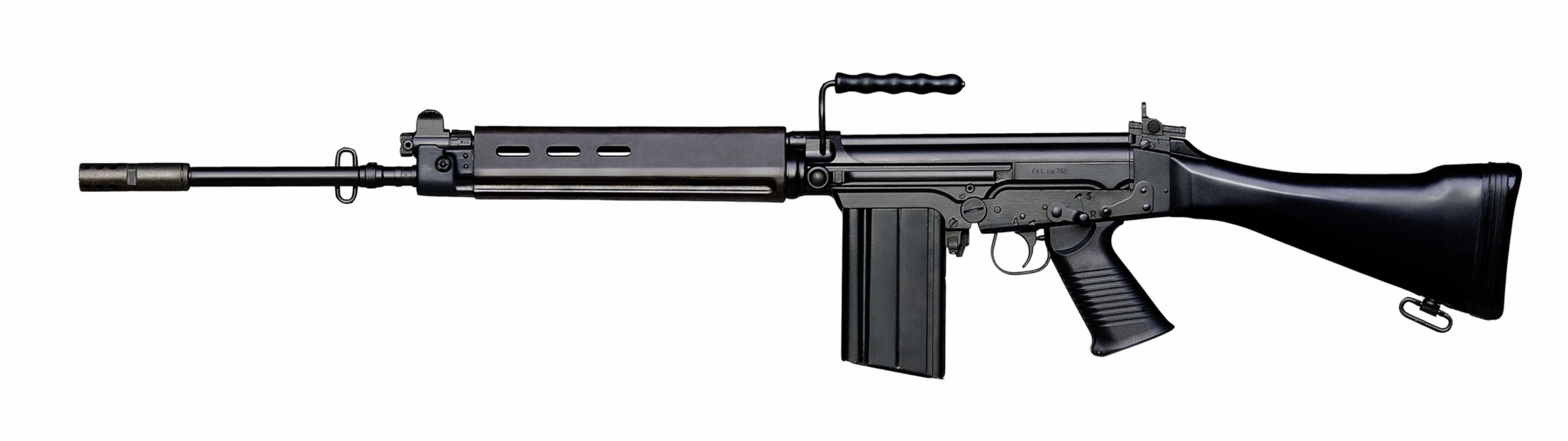 Gun FN FAL Rifles Black Rifle 3840x1080
