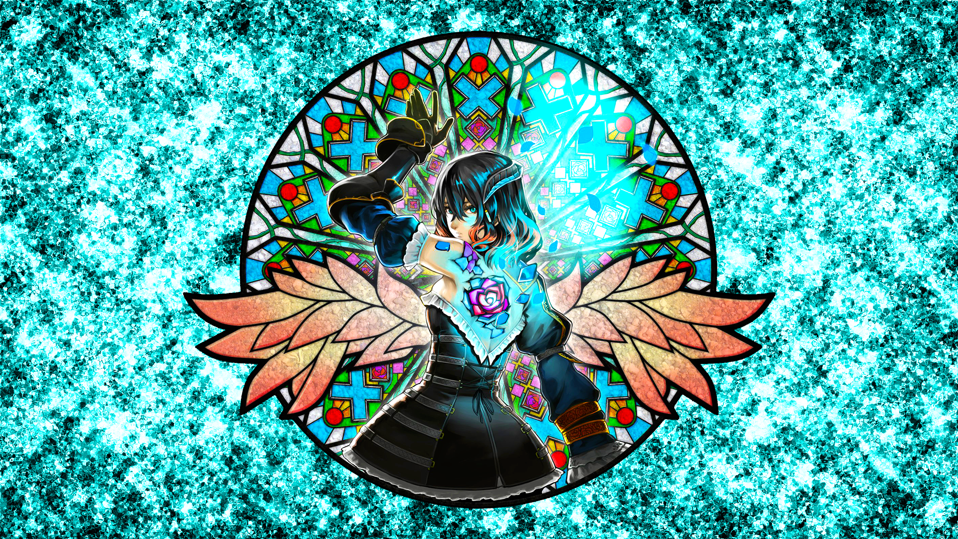 Bloodstained Ritual Of The Night Miriam Bloodstained Video Games Video Game Girls Stained Glass Cyan 1920x1080