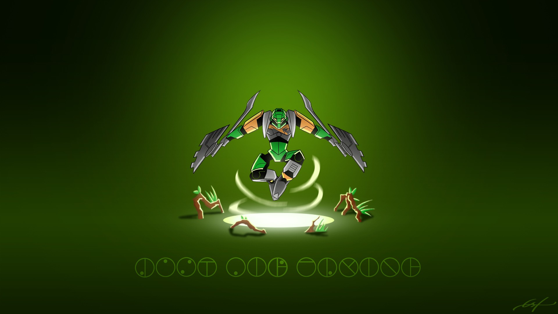 Bionicle Toa Green Background 1920x1080