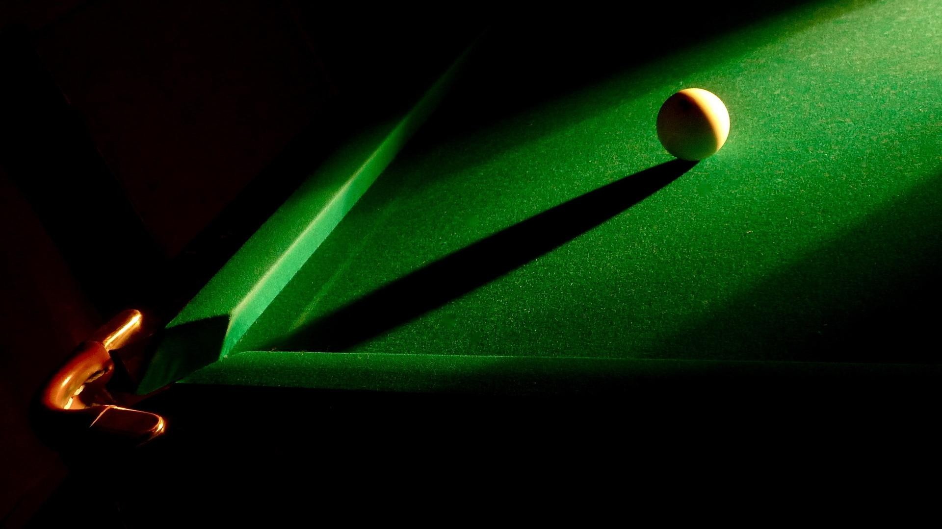 Snooker Sports Balls Billiard Balls Pool Table Lights Shadow Dark 1920x1080