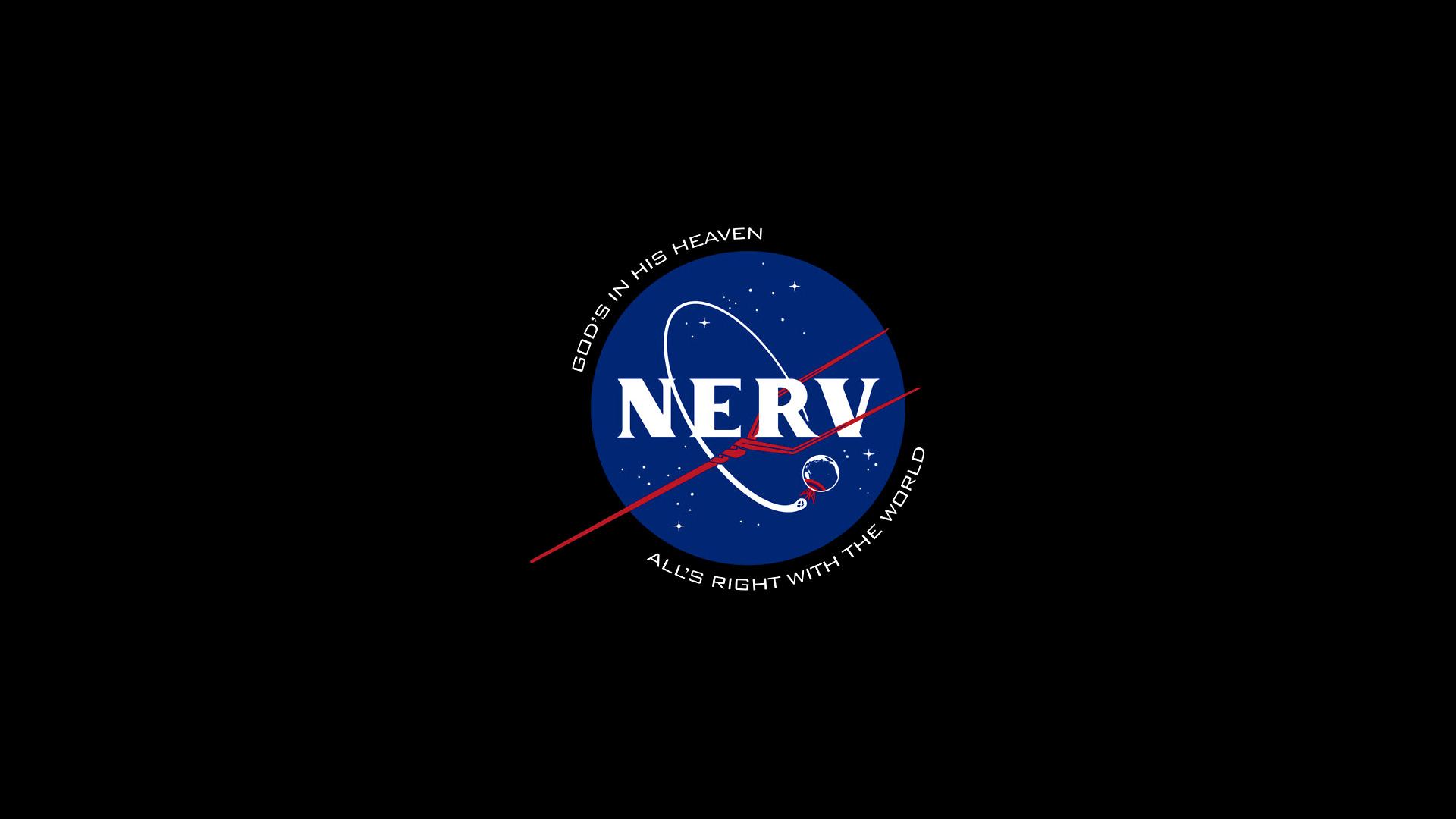 Neon Genesis Evangelion Nerv Logo Fictional Logo Simple Background 1920x1080