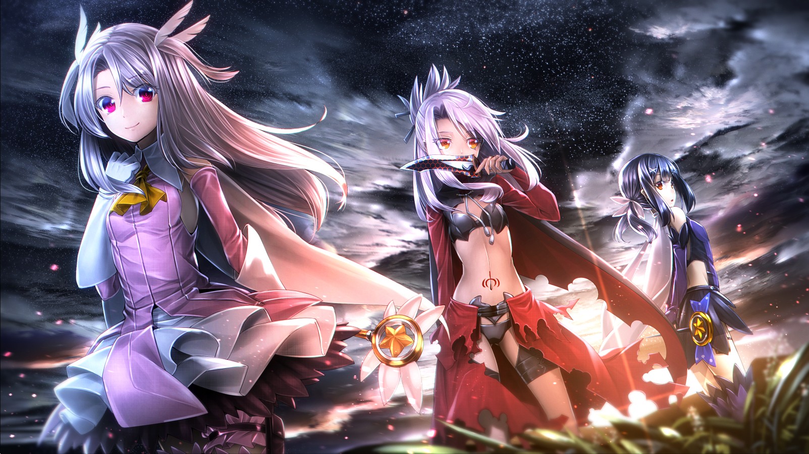 Fate Kaleid Liner Prisma Illya Chloe Von Einzbern Illyasviel Von Einzbern Miyu Edelfelt Long Hair Dr 1603x900