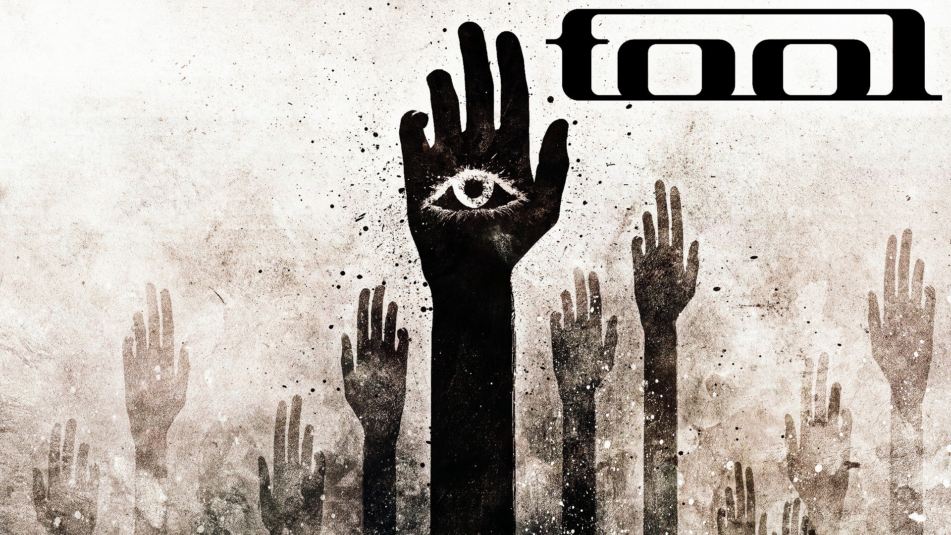 Digital Art Album Covers Cover Art Tool Music Hands Eyes Metal Music Monochrome White Background Bla 1920x1080