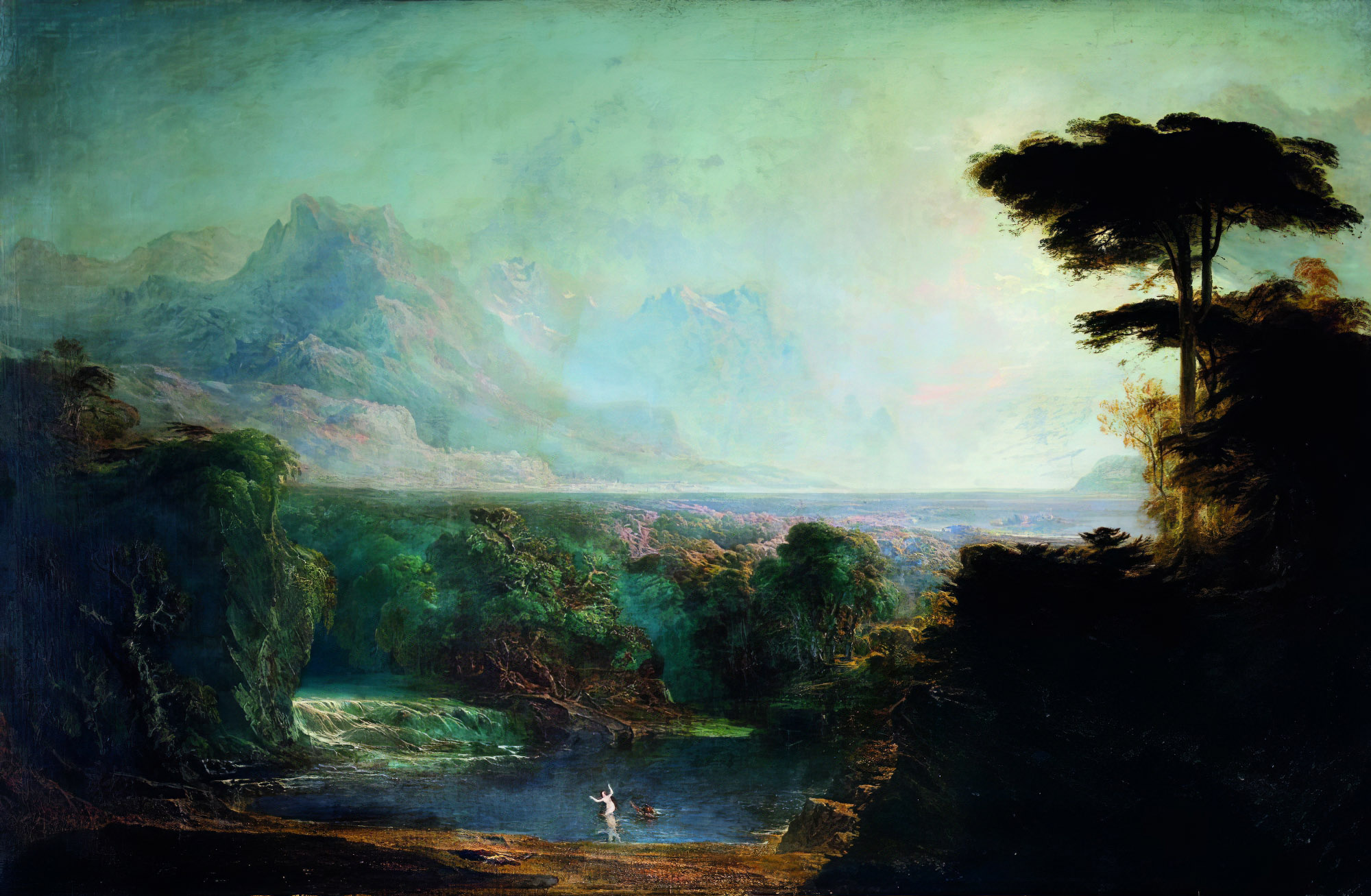 John Martin Classic Art Painting Classical Art Alpheus And Arethusa Artwork 2000x1307