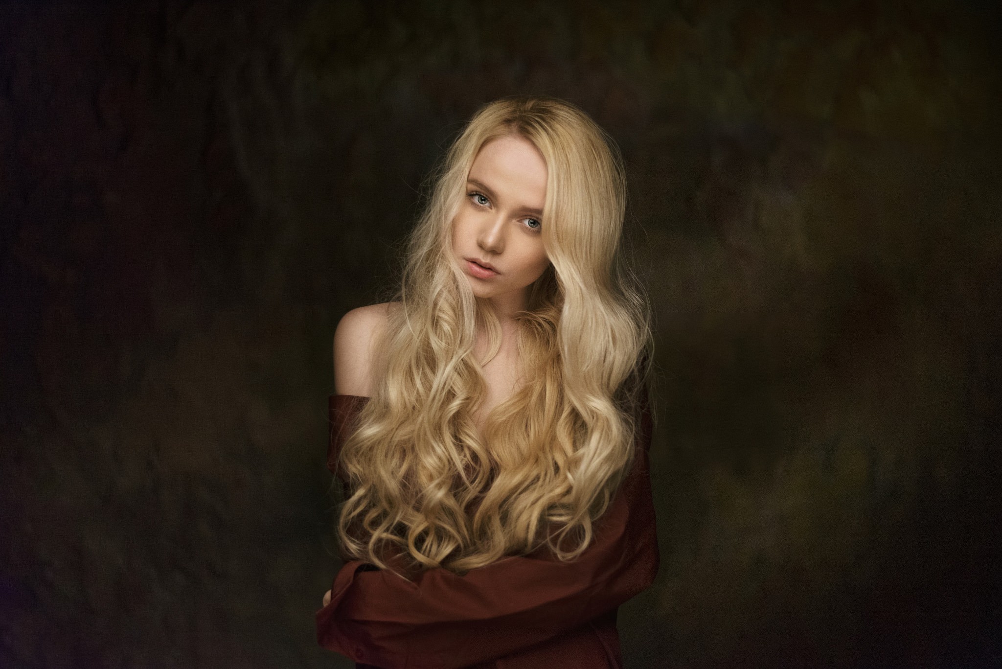 Maria Popova Women Blonde Face Portrait Model Blonde Women Model 2048x1367
