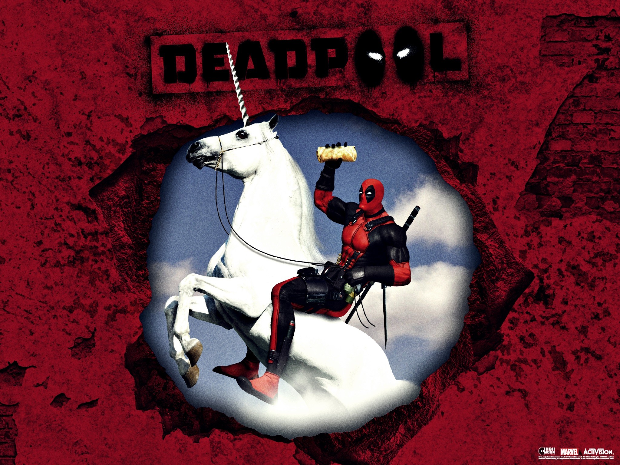 Deadpool Unicorns Marvel Comics 2048x1536