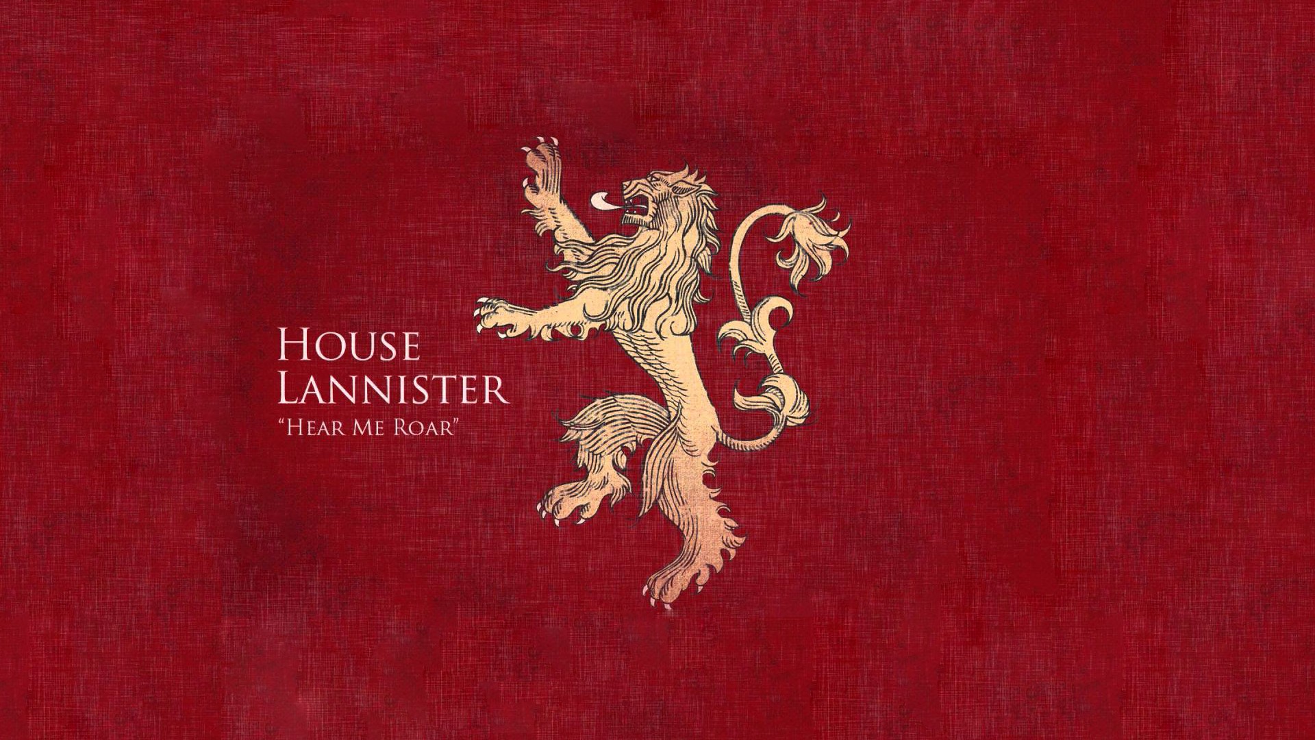 House Lannister Game Of Thrones Red Background 1920x1080