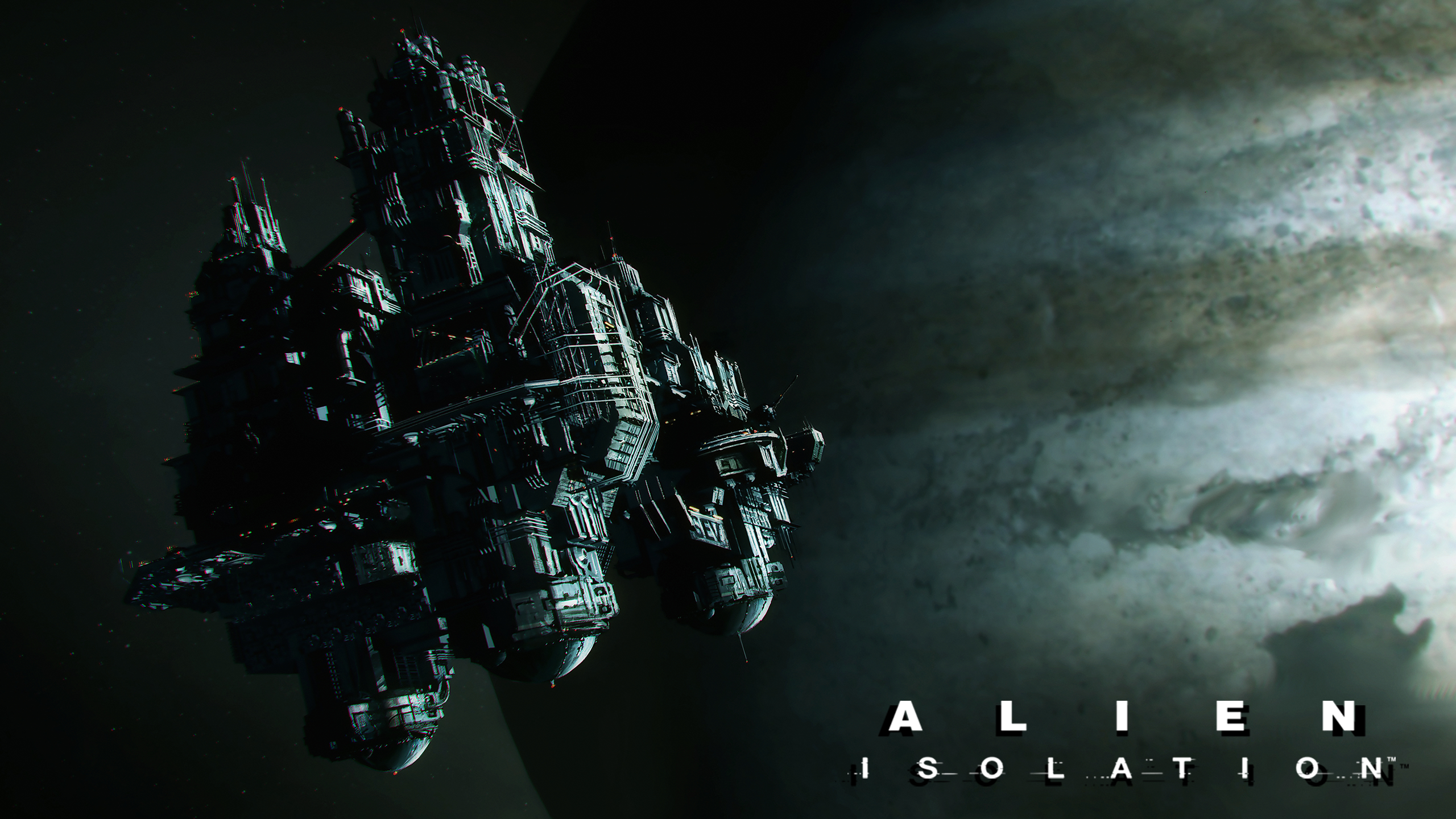 Alien Isolation Alien Movie Aliens Aliens Movie Space Spacestation Spaceship Concept Art Artwork Fan 2560x1440