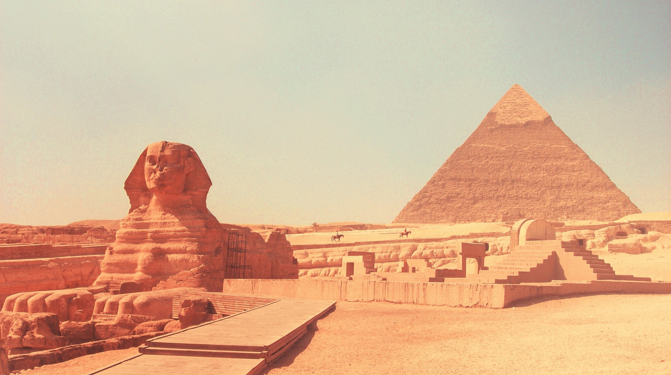 Egypt Pyramid Desert Pyramids Of Giza Sphinx Of Giza 2289x1280