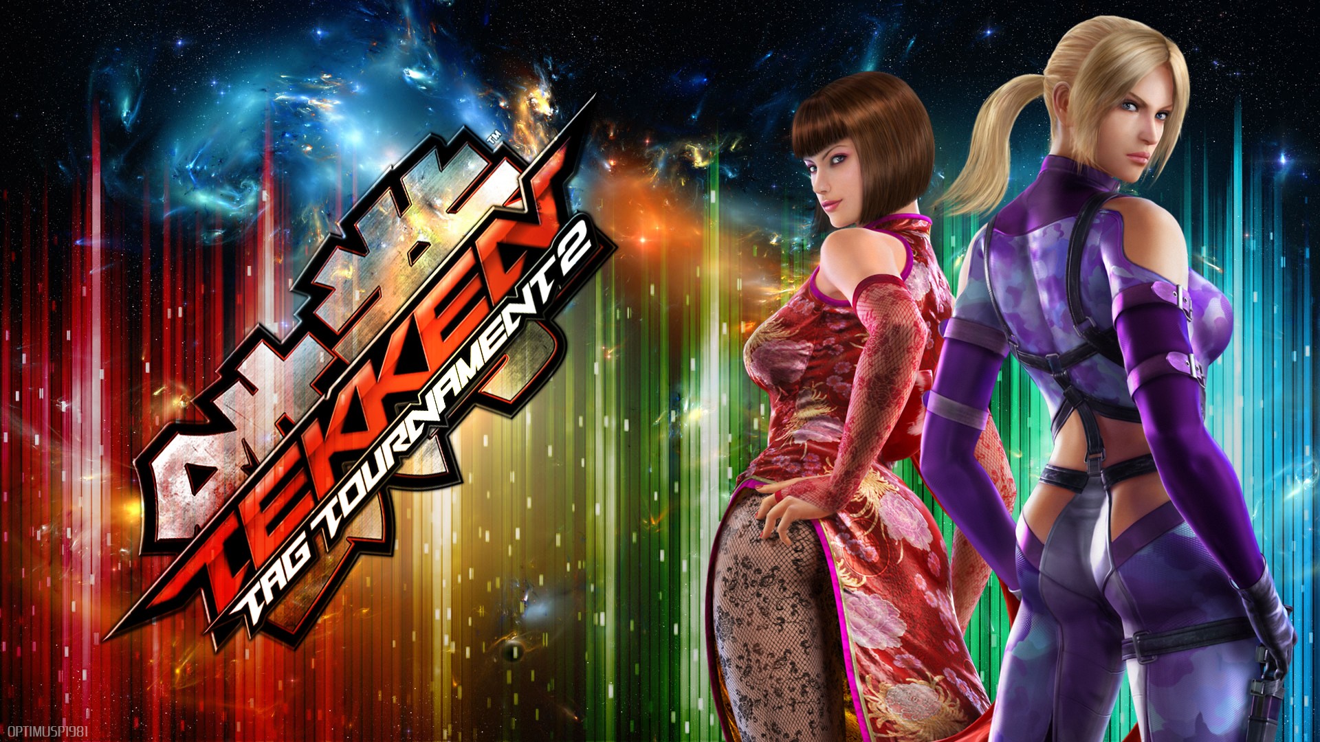 Tekken Nina Williams Tekken Anna Williams Blonde Brunette Video Games 1920x1080