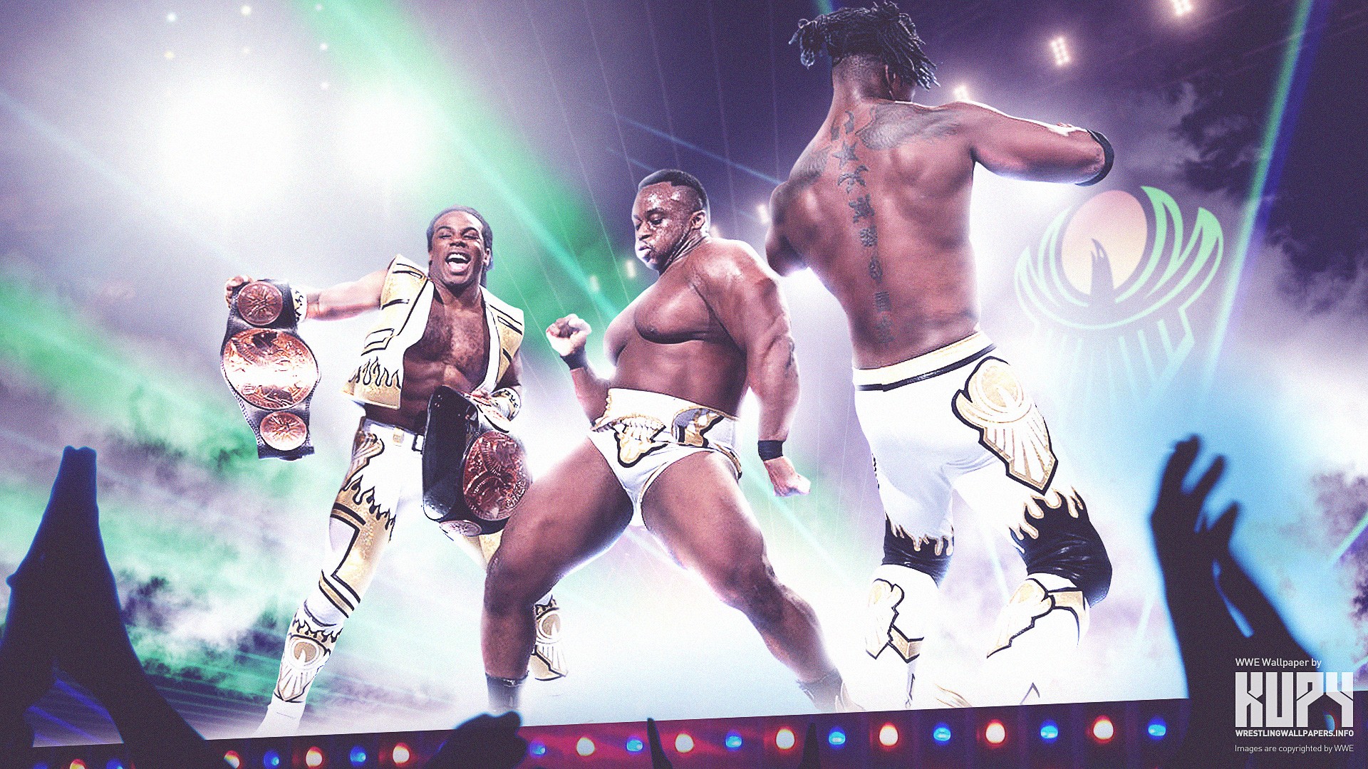 WWE Men Muscles New Day Xavier Woods Big E Kofi Kingston 1920x1080