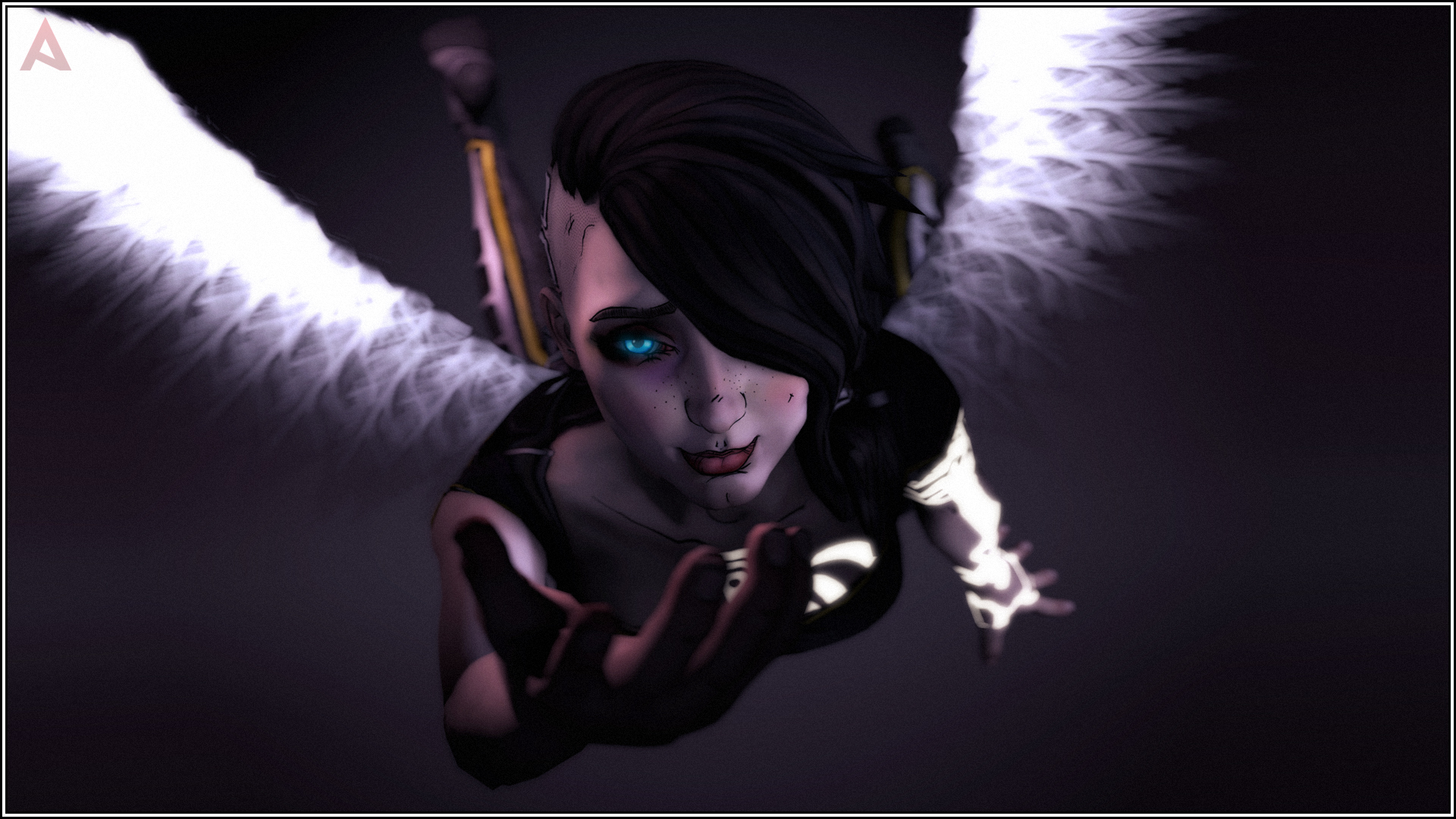 Borderlands 2 Source Filmmaker PC Gaming Blue Eyes Wings 1920x1080