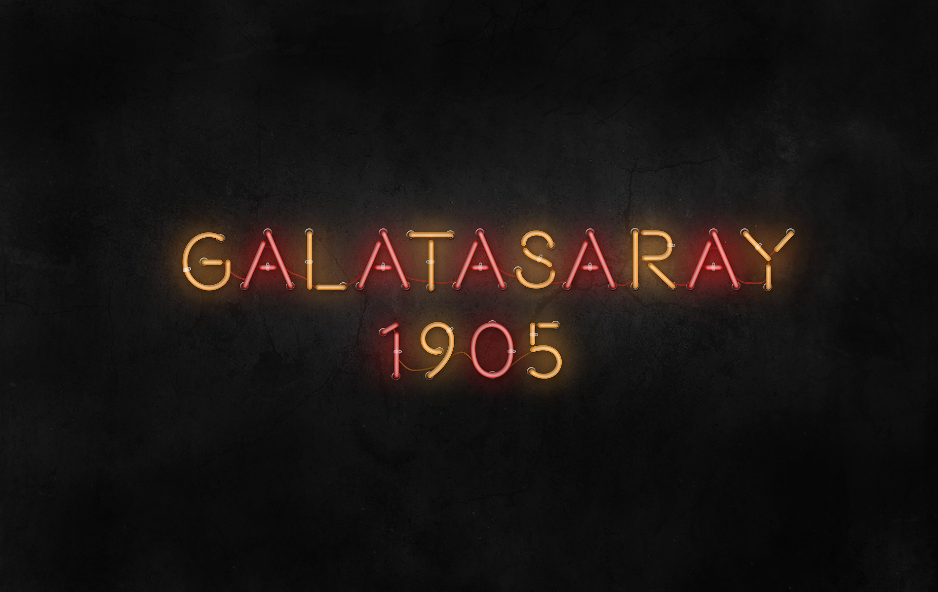 Galatasaray S K Turkey Neon Neon Text Letter Digital Art Photoshop 1900x1200