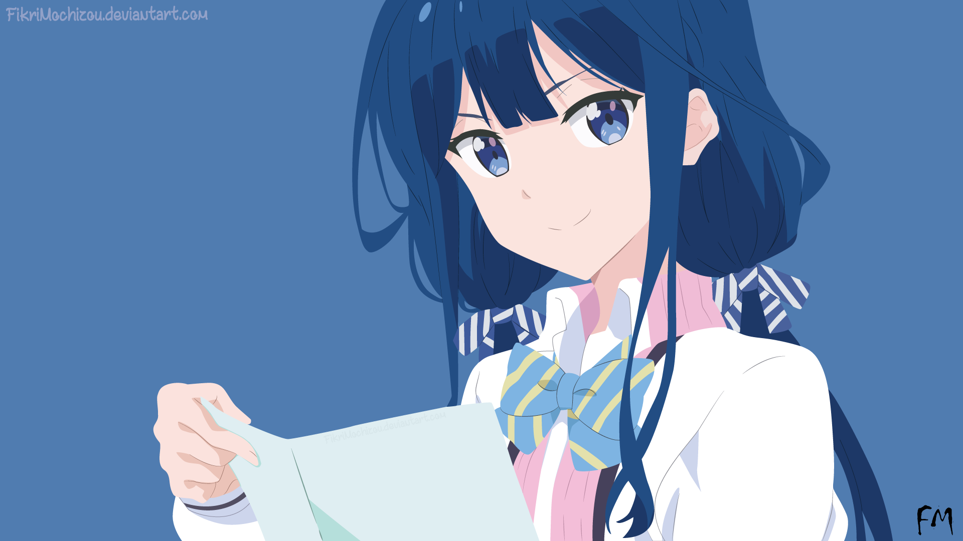 Masamune Kun No Revenge Anime Girls Adagaki Aki Blue Background DeviantArt 1920x1080