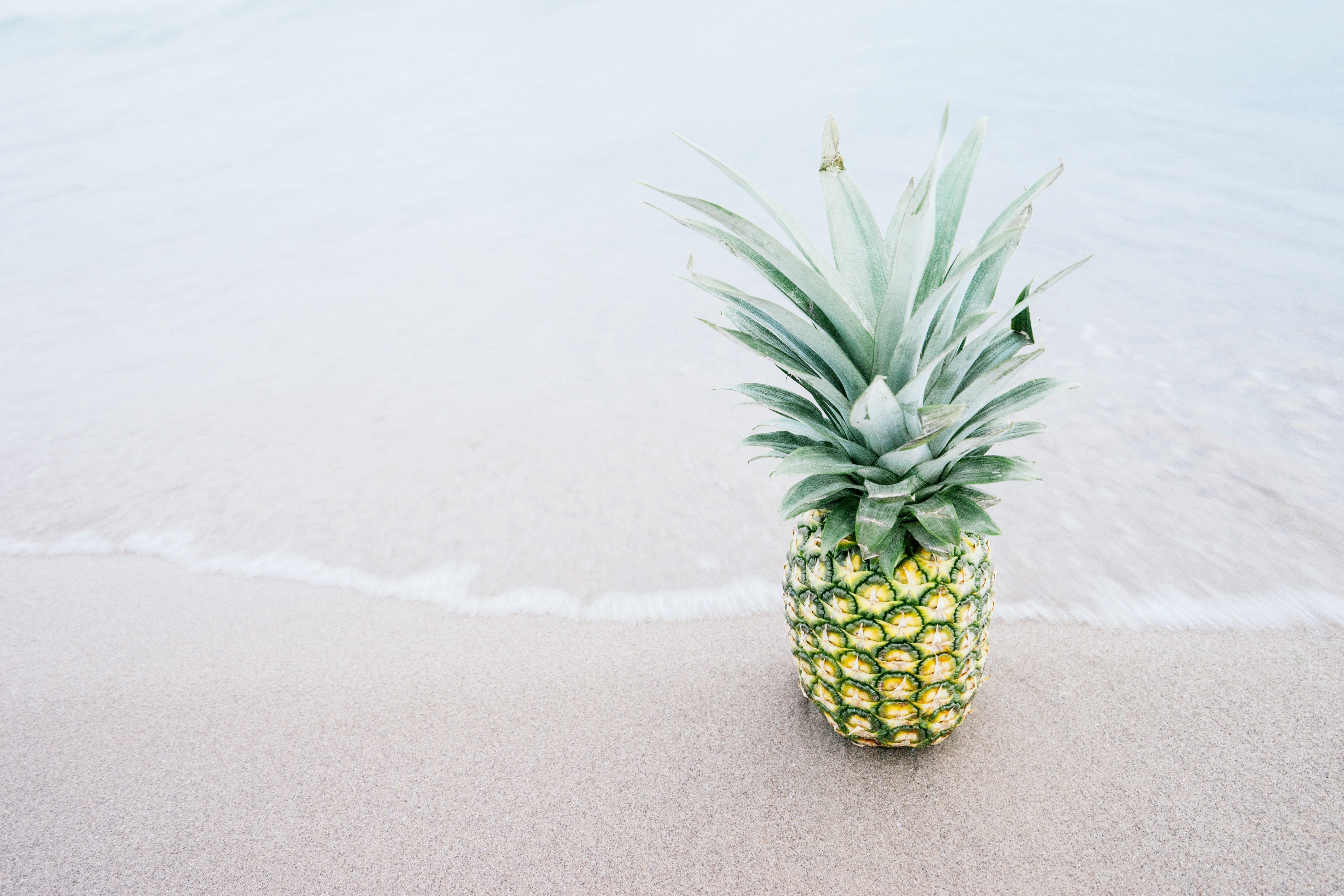 Pineapples Beach Fruit Food 6000x4000